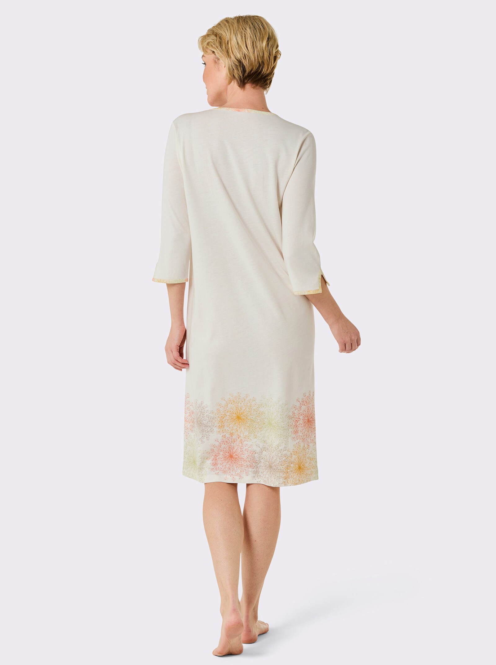 wäschepur Nachthemd - champagner-apricot-bedruckt