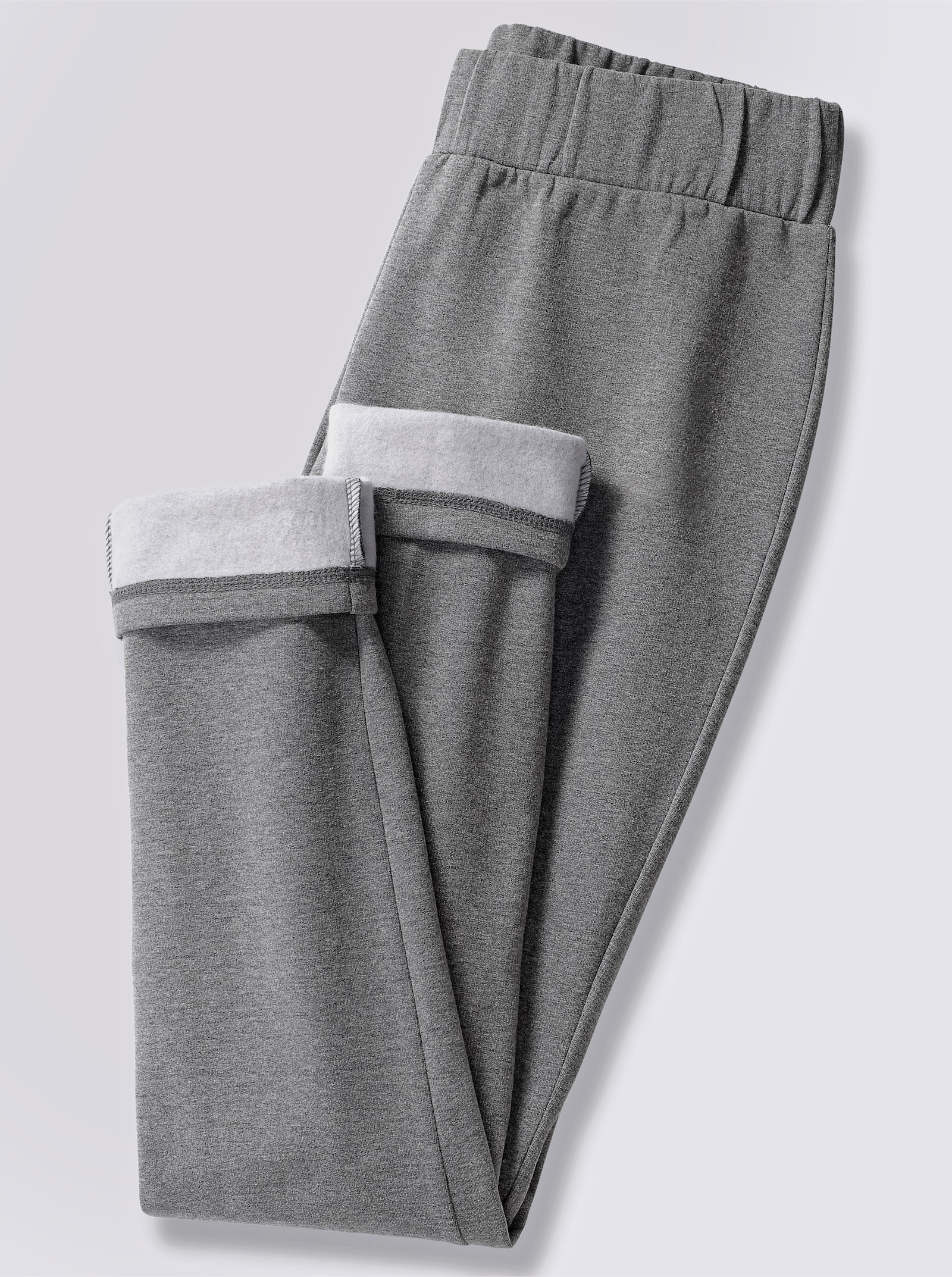 Thermolegging met comfortband rondom - antraciet gemêleerd