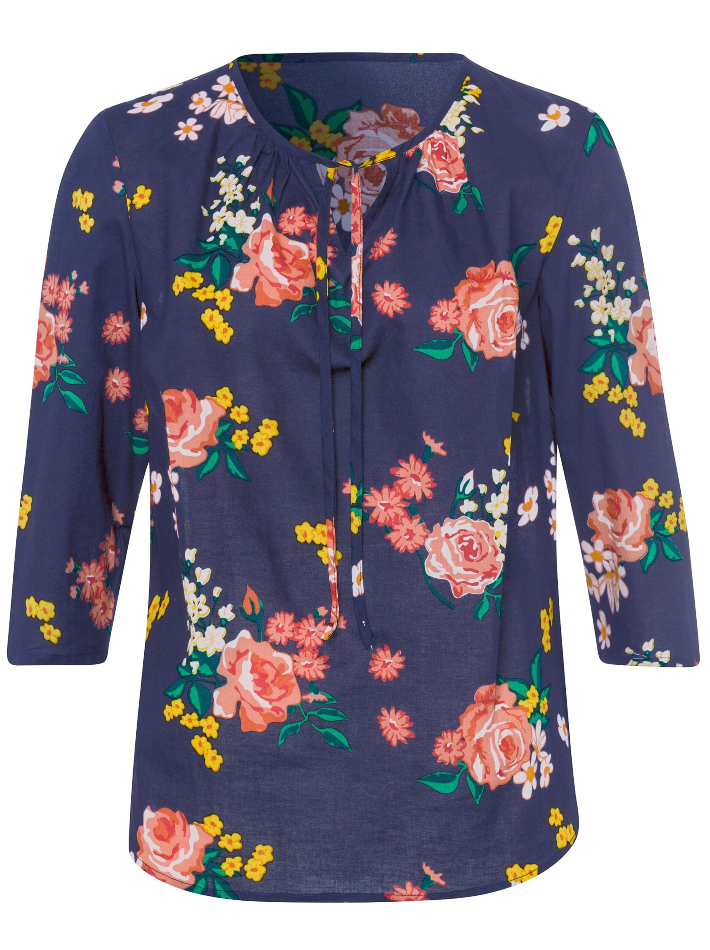 Bluse - nachtblau-bedruckt