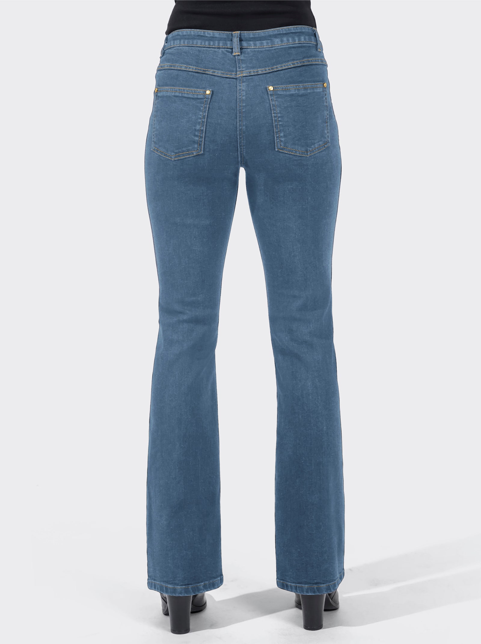 Bootcut jeans in 5-pocketsmodel - blue-bleached