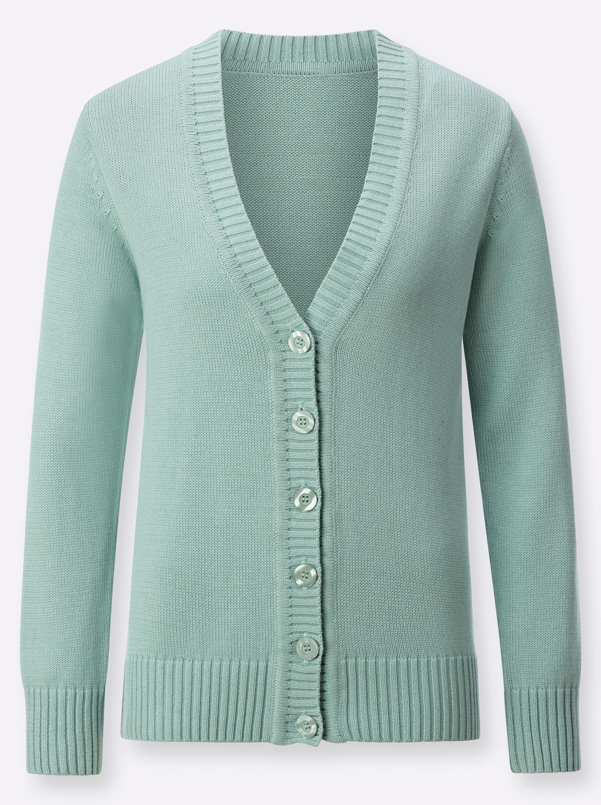 Sheego Damen Kalkmint Strickjacke - Bild 2