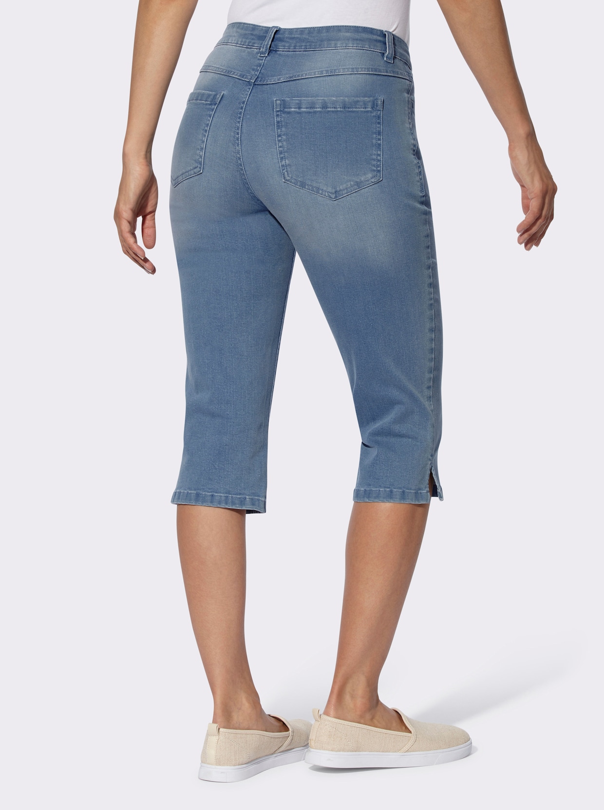 Capri-jeans - blue-bleached