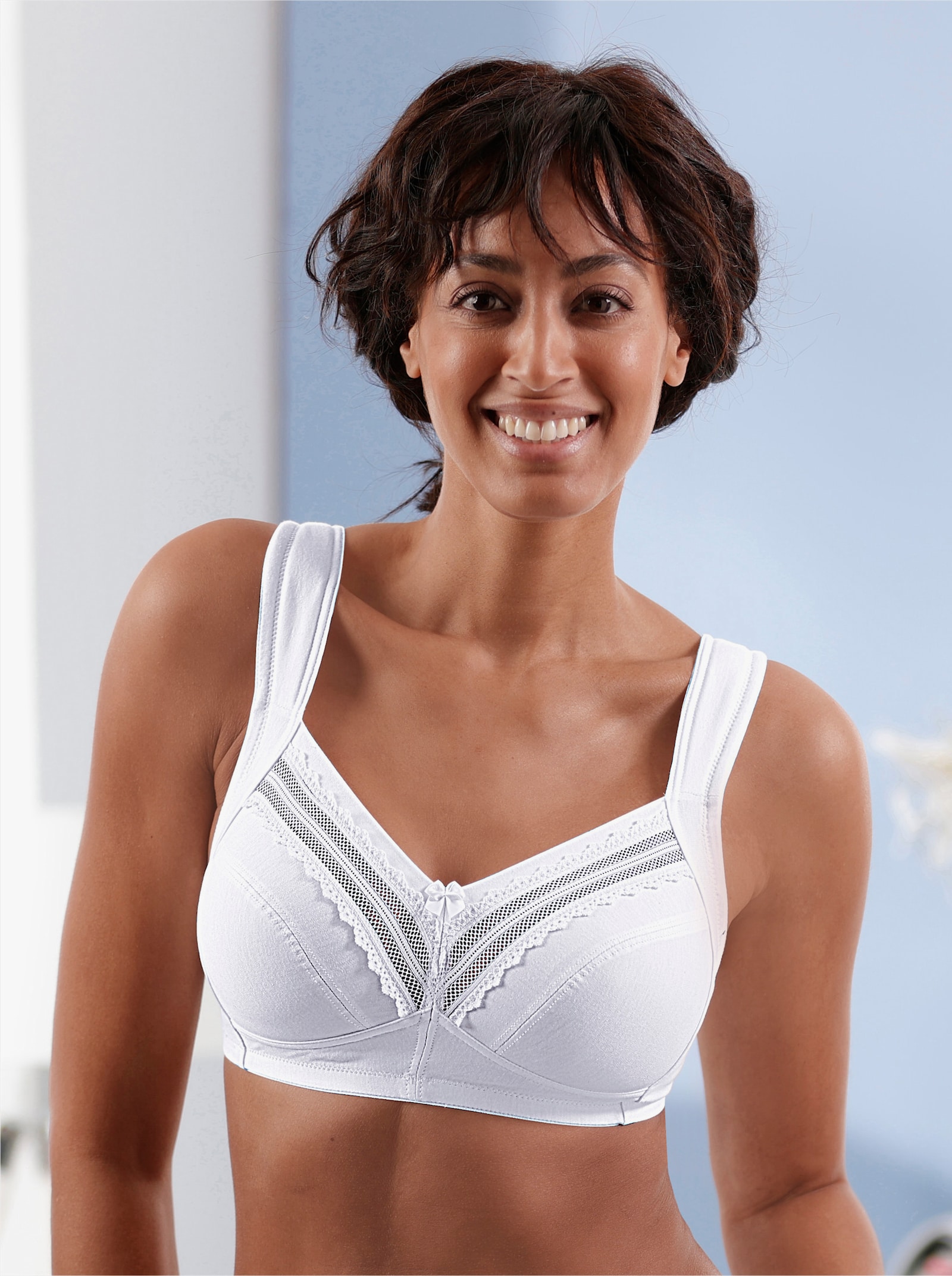 Entlastungs-BH ohne Bügel - weiß