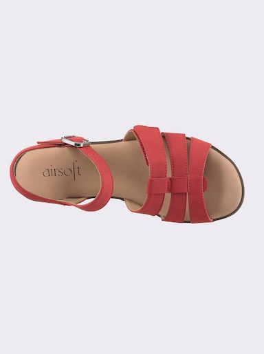 airsoft modern+ Sandalette , 2-fach weitenverstellbar - rot