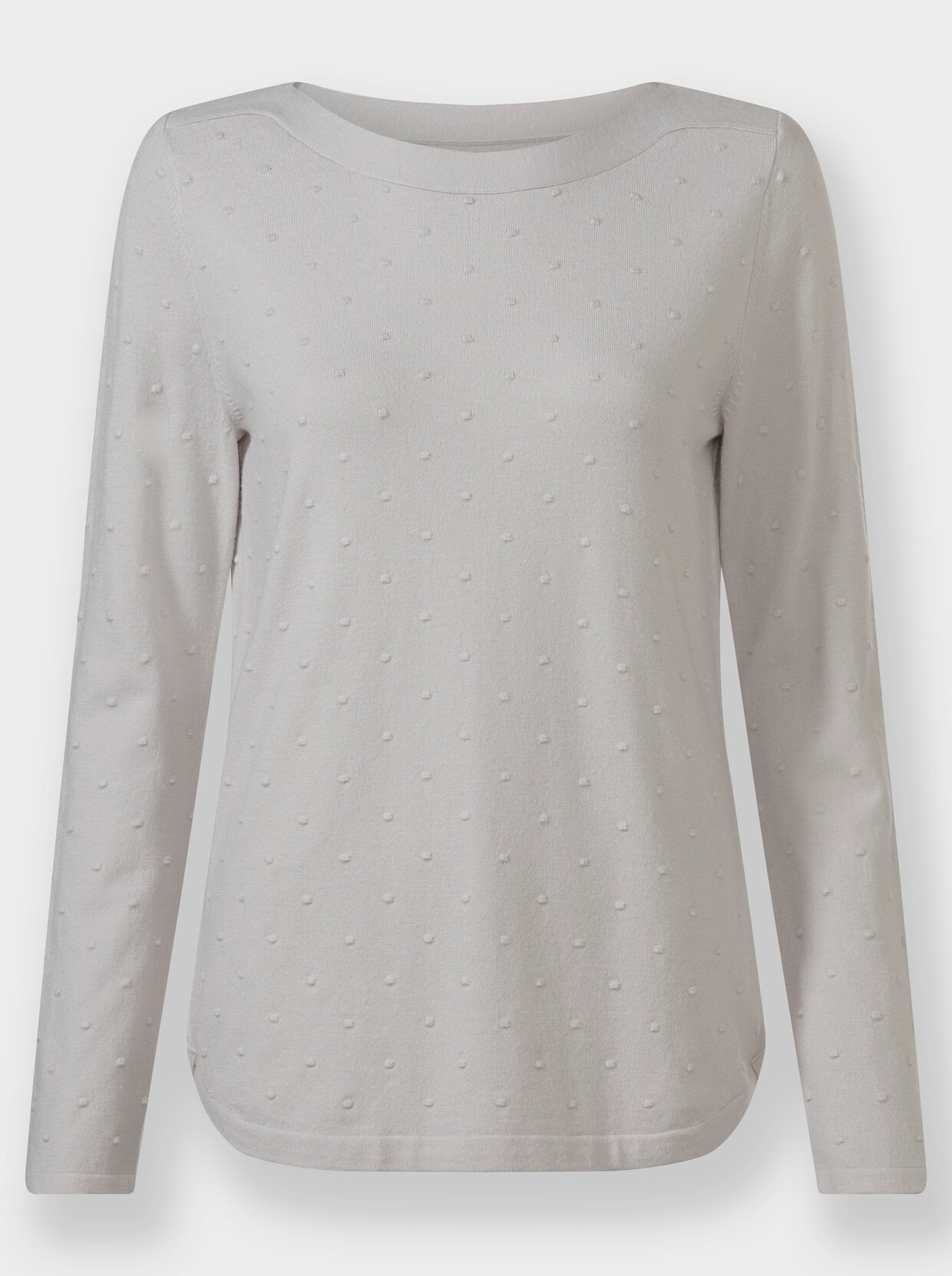 Langarm-Pullover - hellgrau