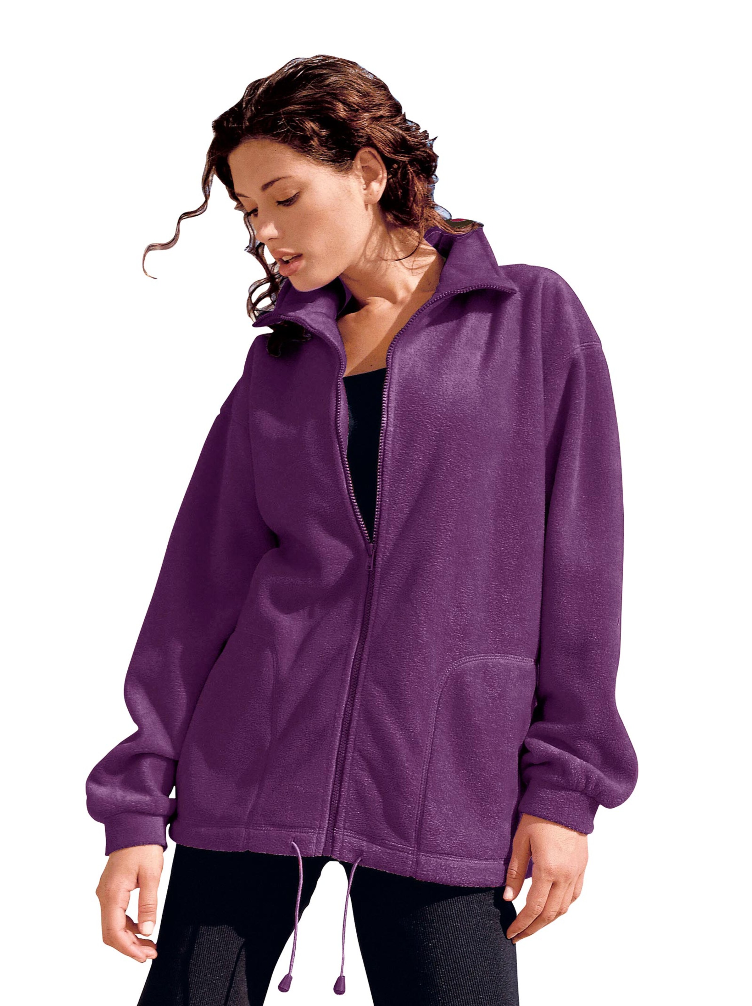 Fleece-Jacke - pflaume
