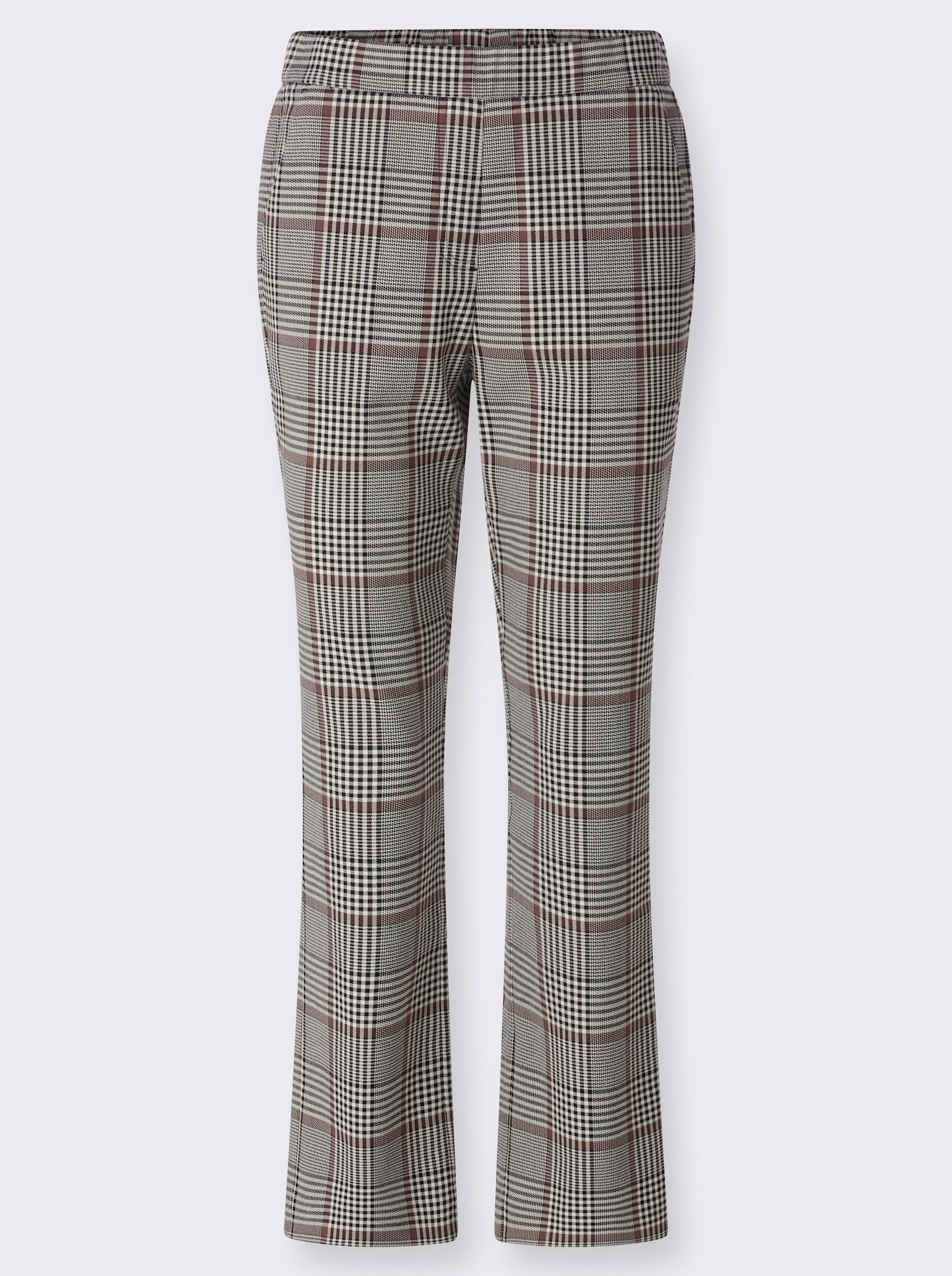 heine Schlupfhose im Karo-Dessin - champagner-schwarz-kariert