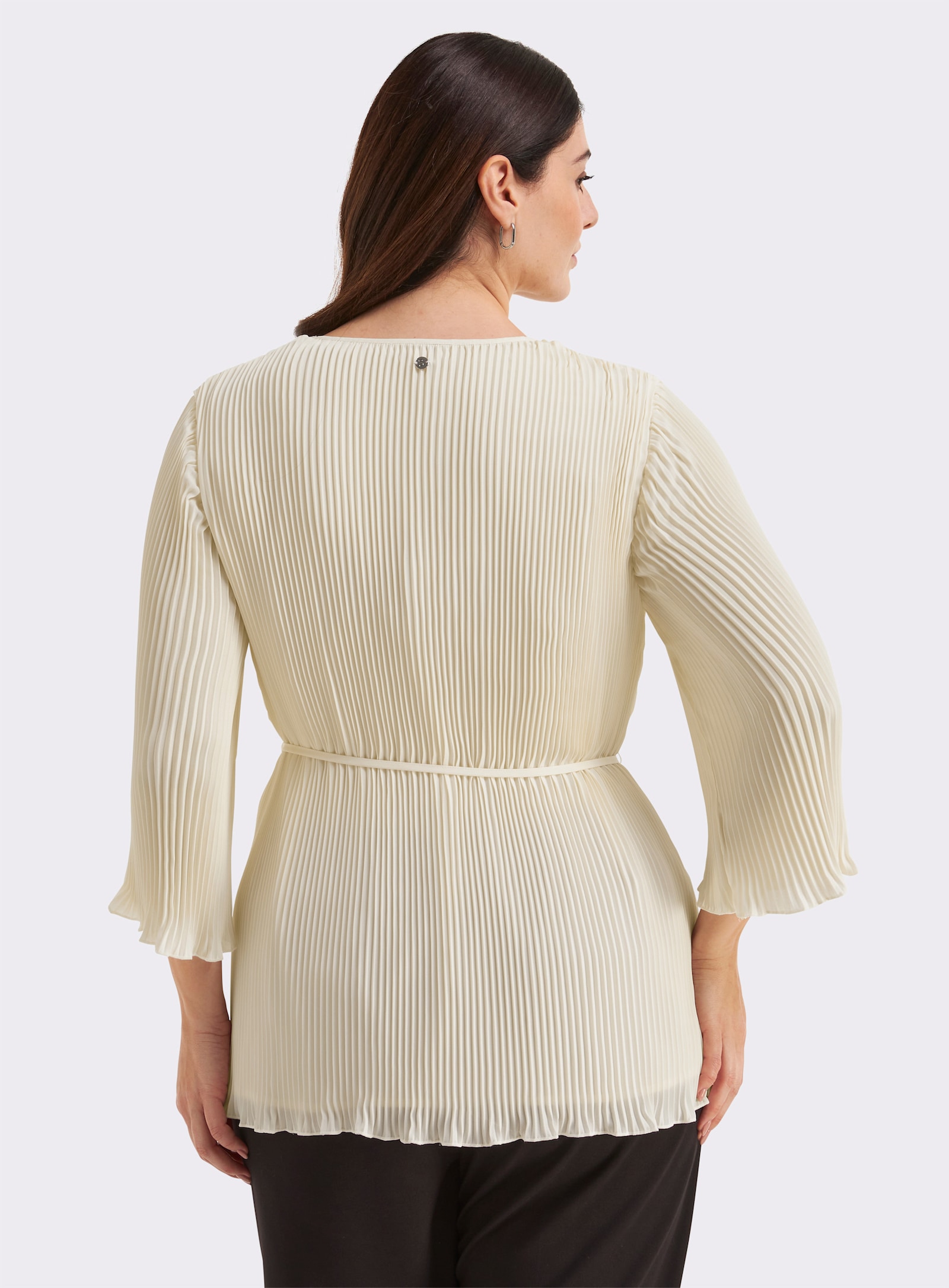 sheego Tunika mit Plisseefalten - champagner