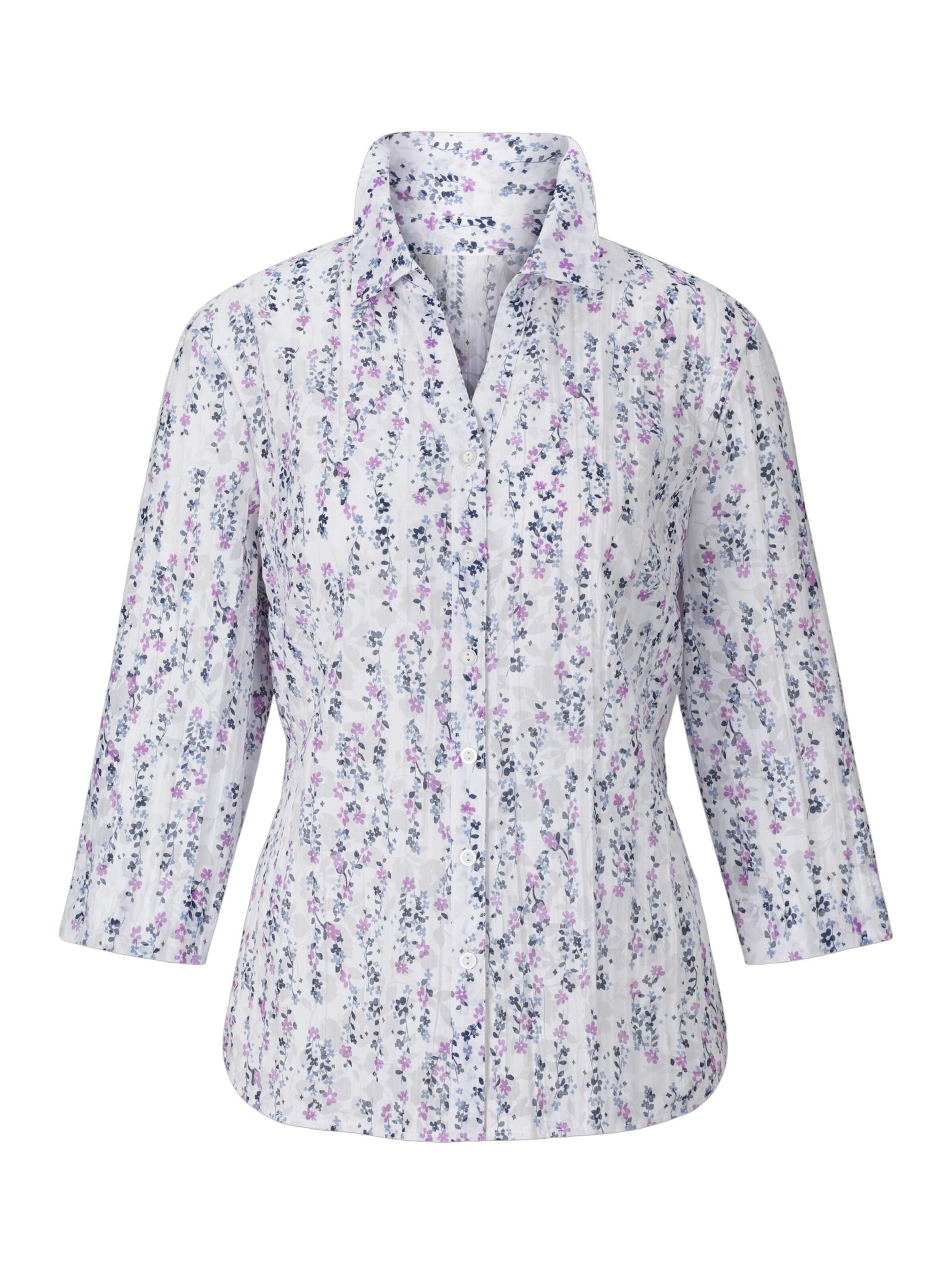 Bluse - flieder-gemustert