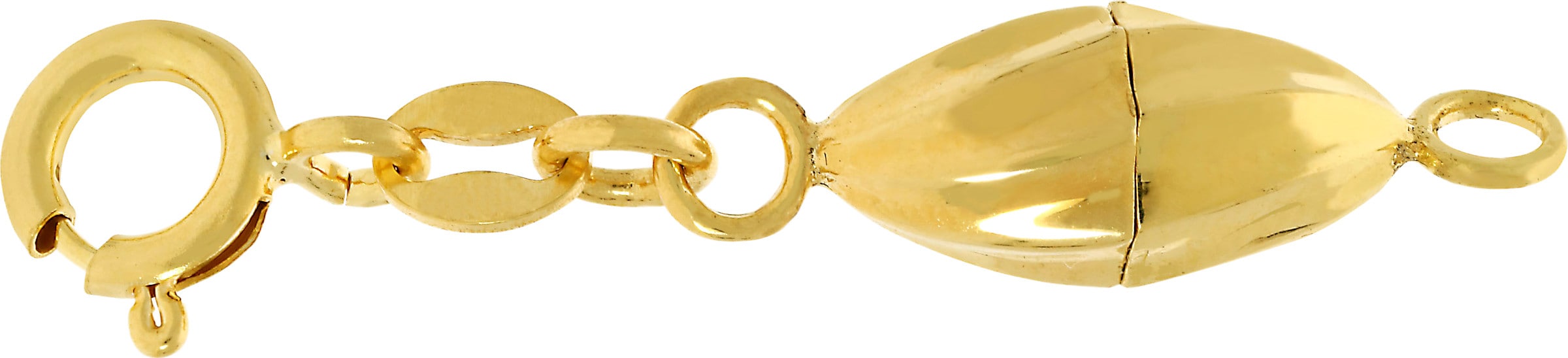 Gold Ring günstig Kaufen-Magnetschließe in vergoldet von heine. Magnetschließe in vergoldet von heine <![CDATA[Magnetschließe aus Silber 925 vergoldet. Zum problemlosen Verschließen. Diamantiert. Federringverschluss. Länge ca. 4 cm.]]>. 