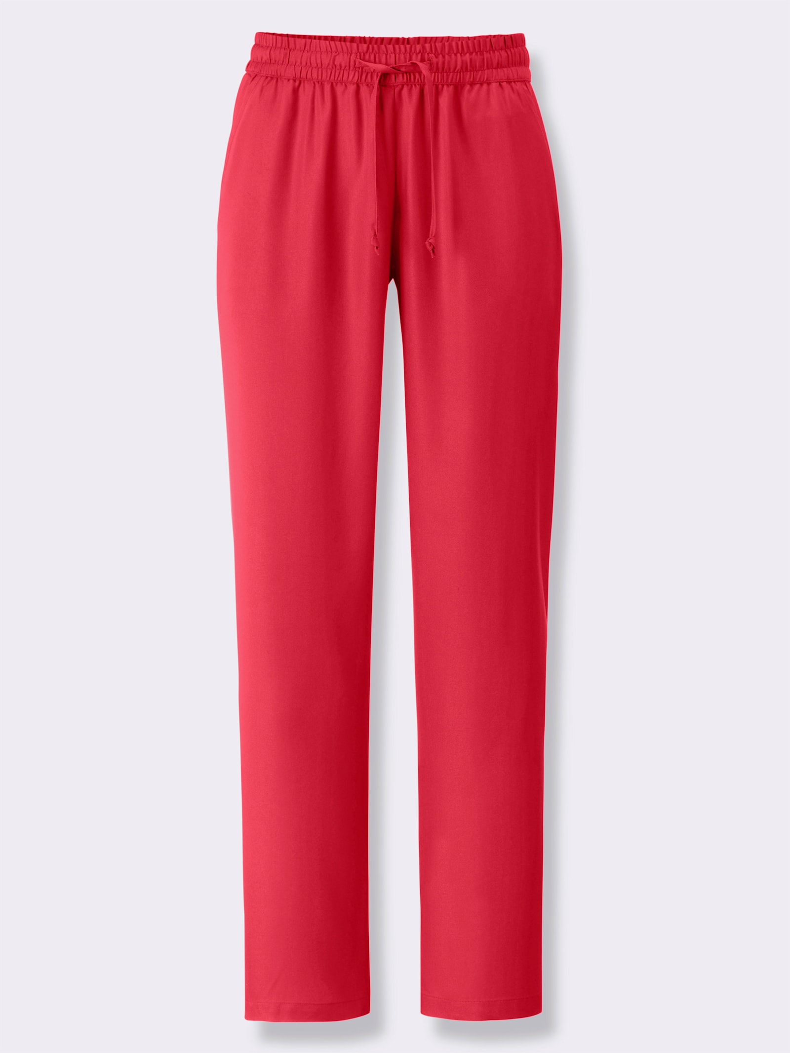 Schlupfhose in strukturierter Qualität - erdbeere