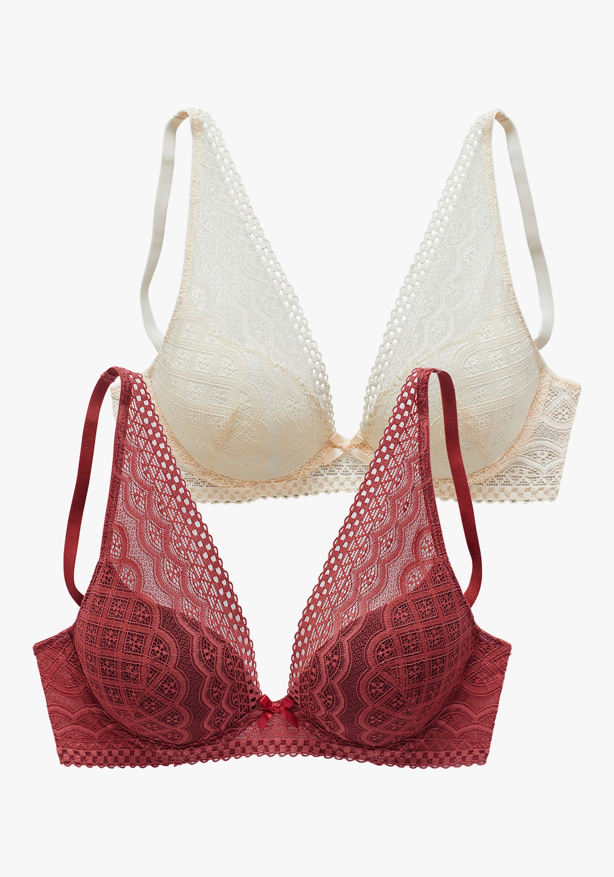 petite fleur Soutien-gorge push-up - noisette+poudre