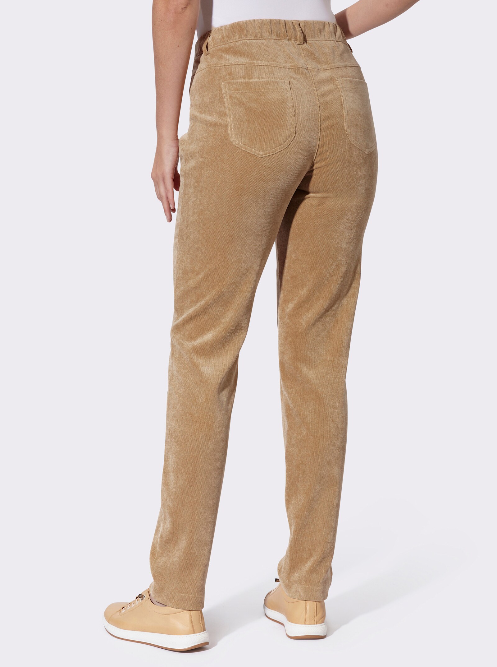 Cordhose mit Dehnbund - camel