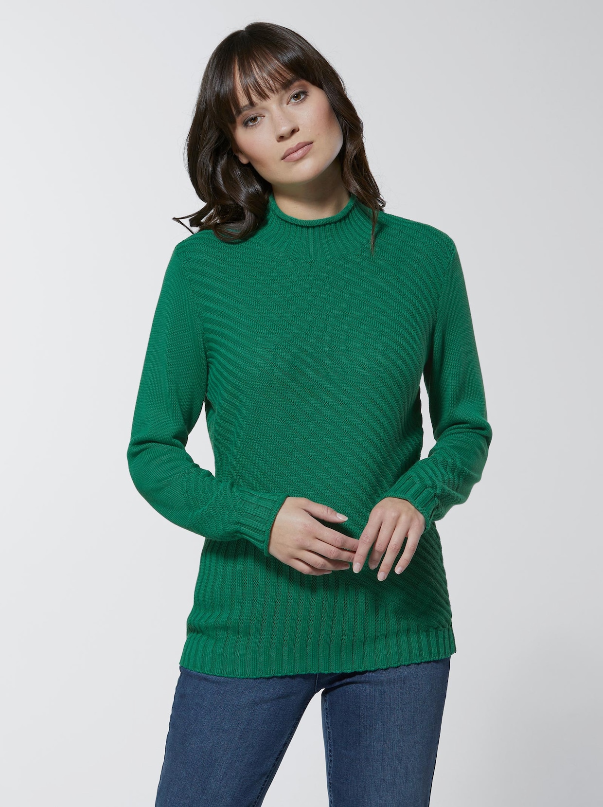 Creation L Premium Pullover van Pima katoen - groen