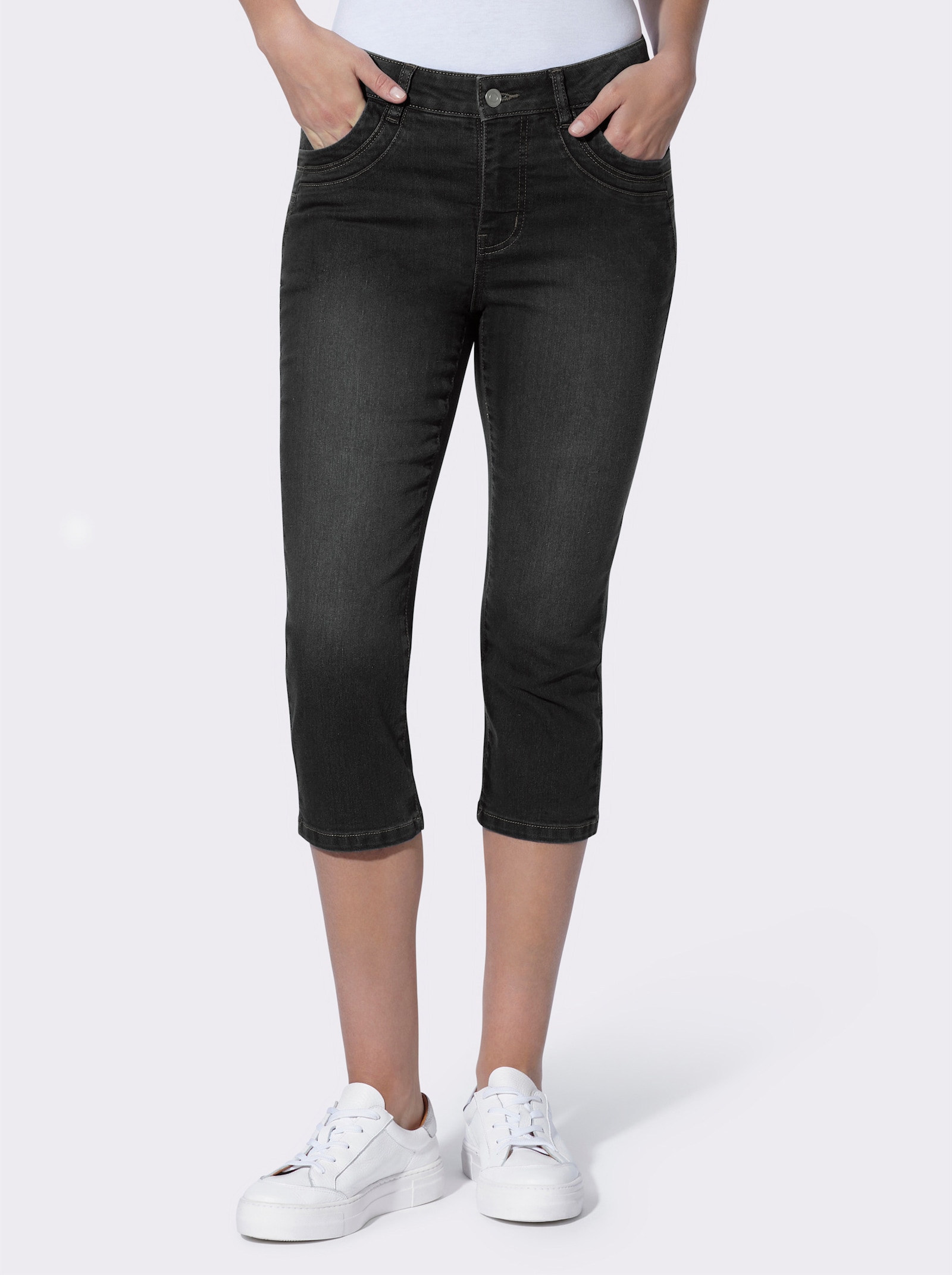 heine Caprijeans im 5-Pocket-Stil - black denim