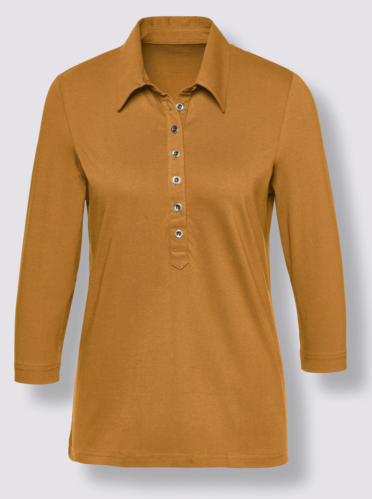 Creation L Premium Pima-Baumwoll-Shirt - curry