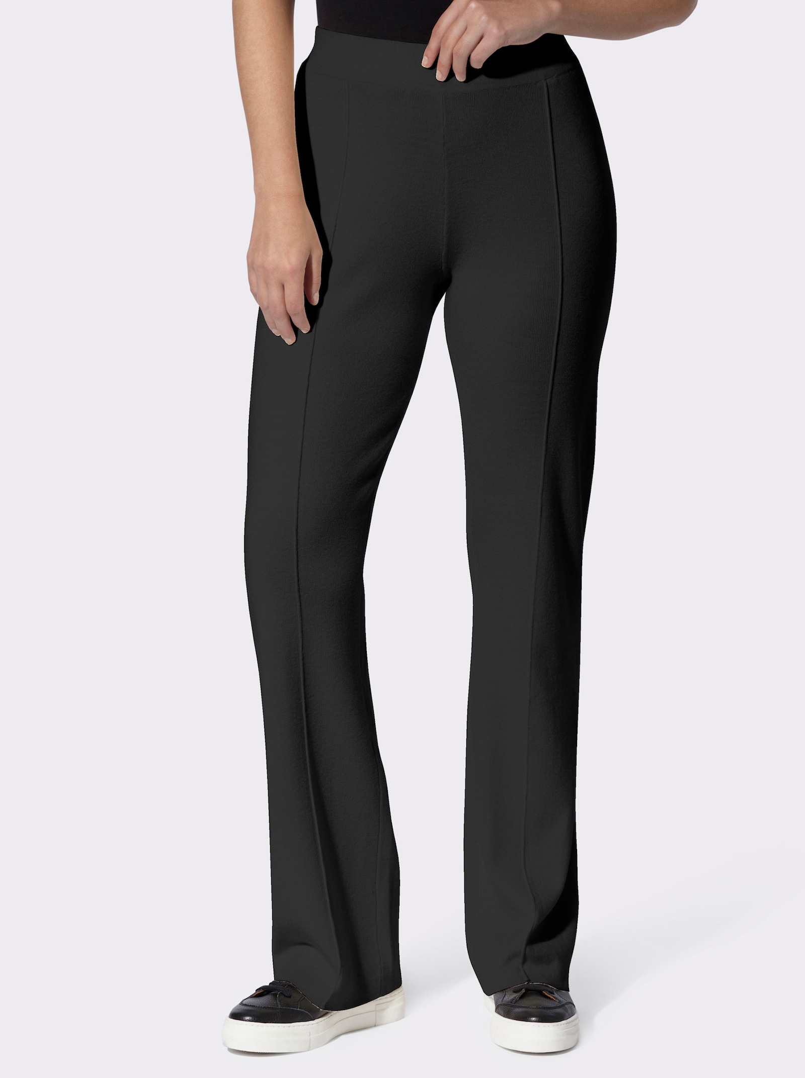 heine Strickhose mit Biesen - schwarz