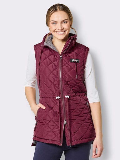 Catamaran Sports Steppweste , weitenverstellbar an Kragen und Taille - bordeaux