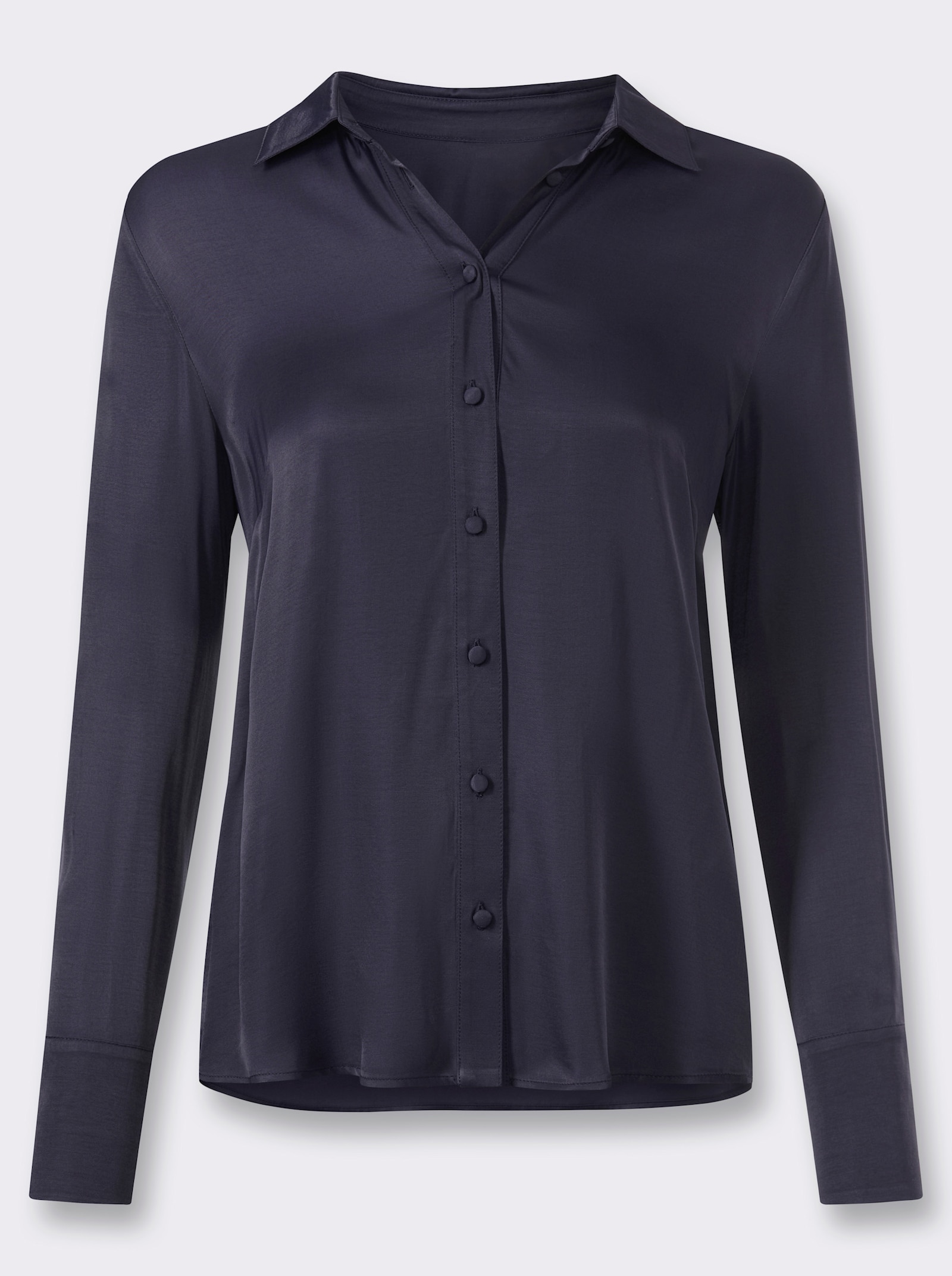 heine Hemdbluse mit Rückenfalte - marine