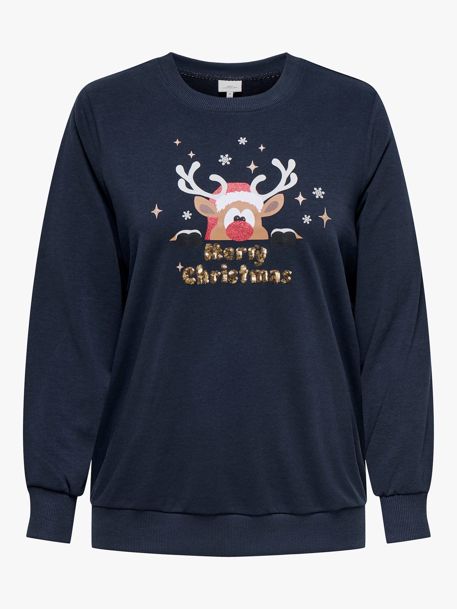 ONLY CARMAKOMA Sweatshirt - night sky print:reindeer