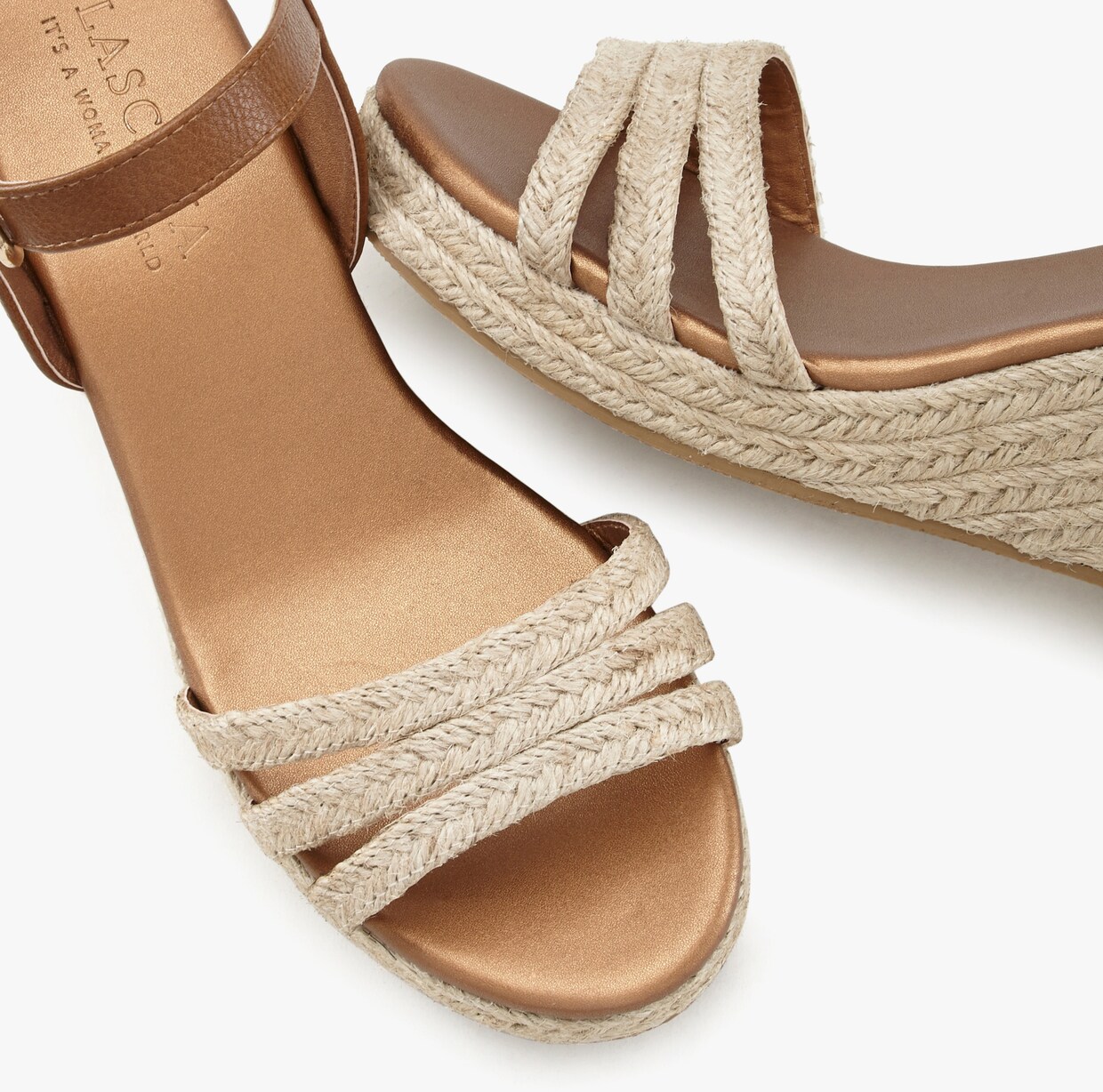 LASCANA sandaaltjes - beige/camelkleurig