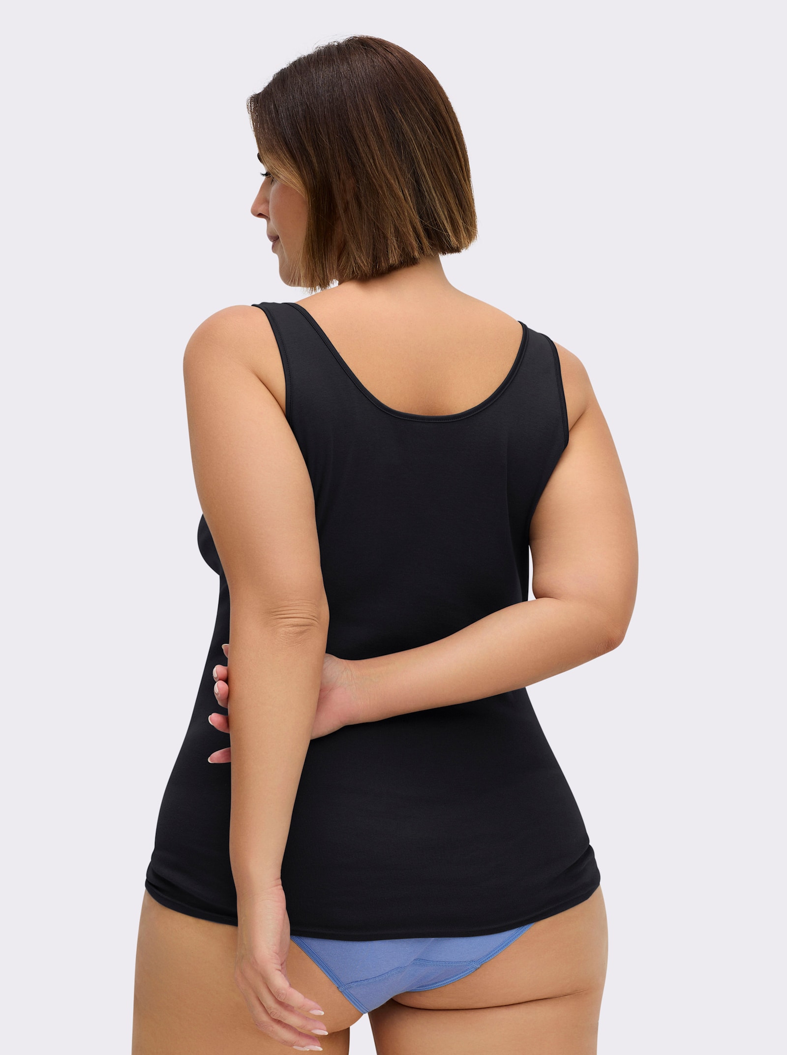 Nina von C. Achselhemd im Doppelpack - schwarz