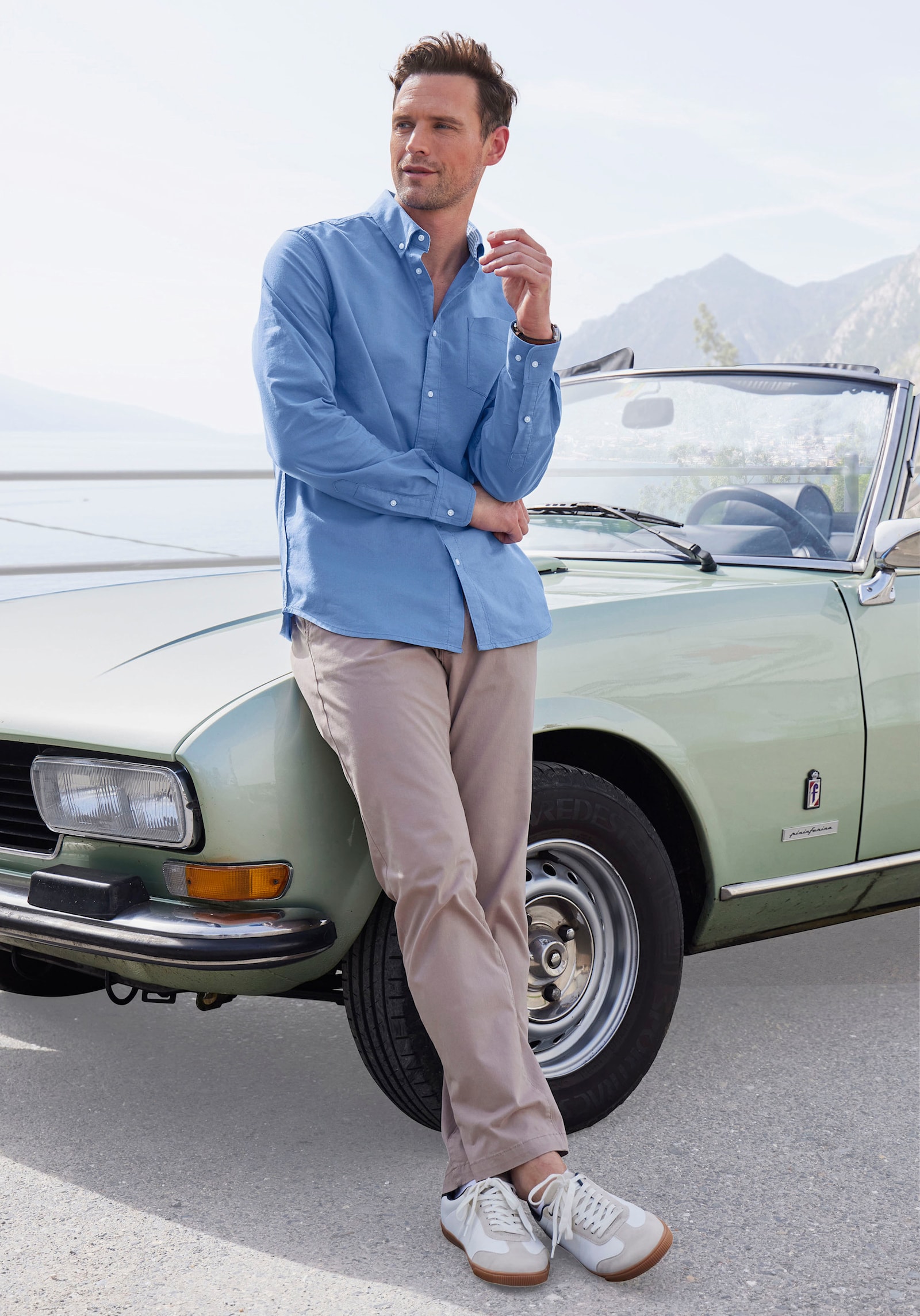 H.I.S Overhemd met lange mouwen - blauw