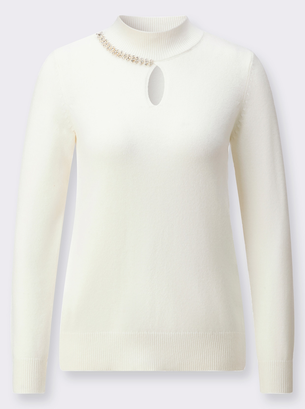 Langarm-Pullover - ecru