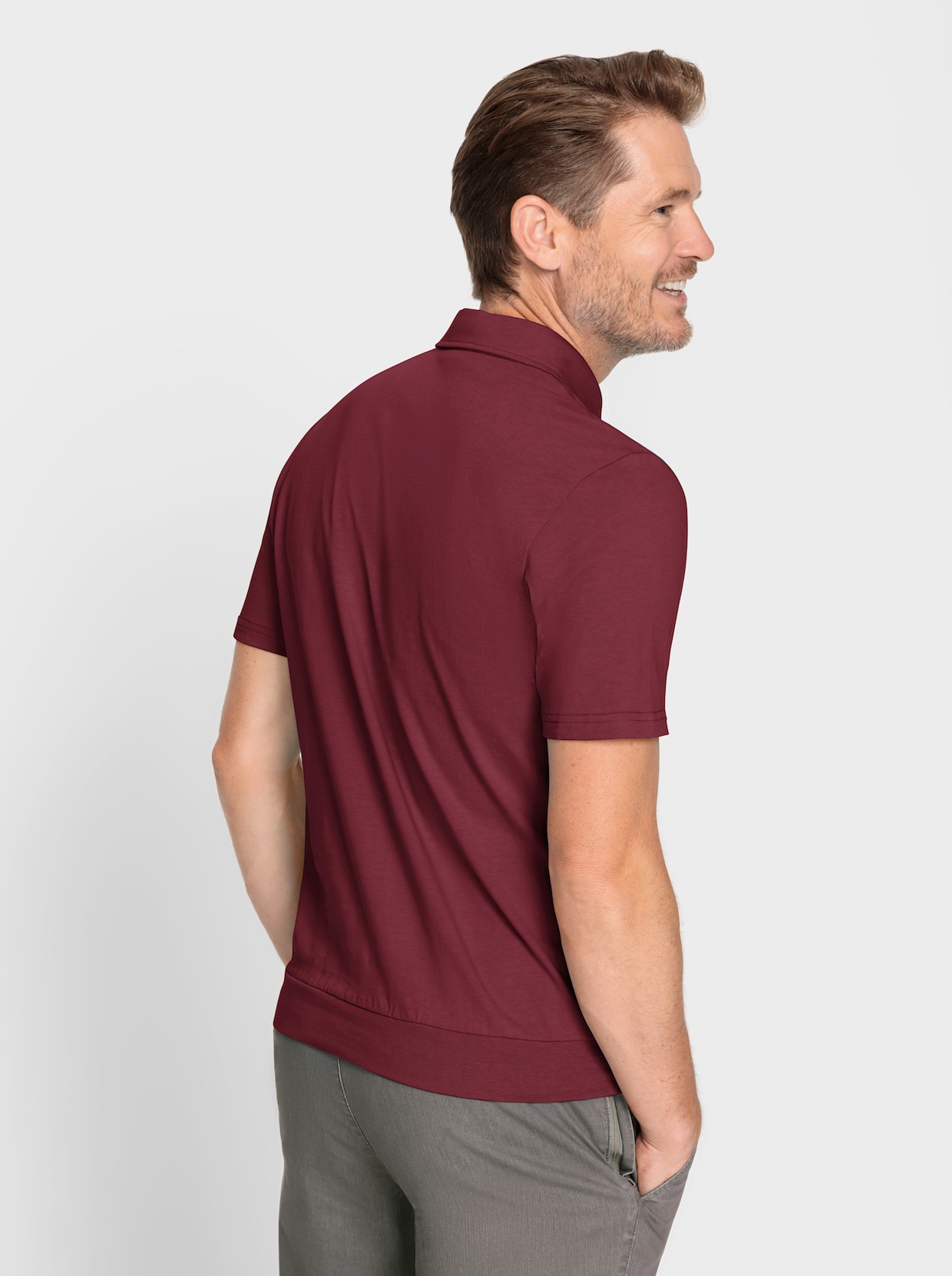 Marco Donati Kurzarm-Shirt - bordeaux