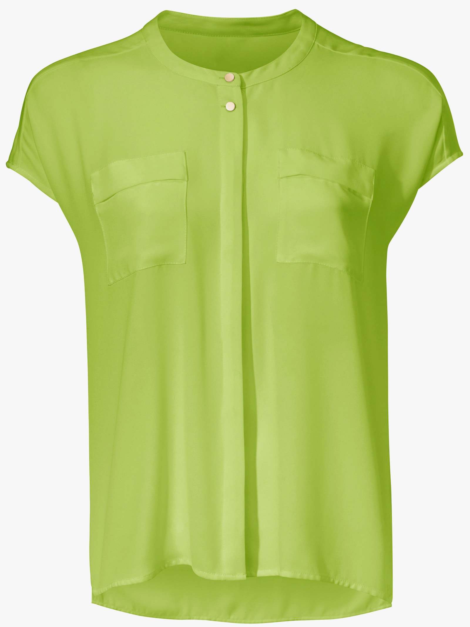 heine Kurzarm-Bluse in Oversize-Passform - limette