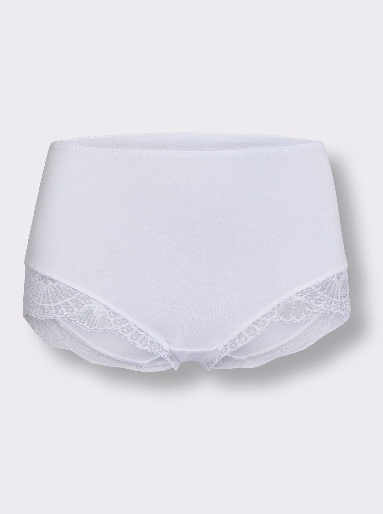 wäschepur Hipster met rand met muizentandjes - wit