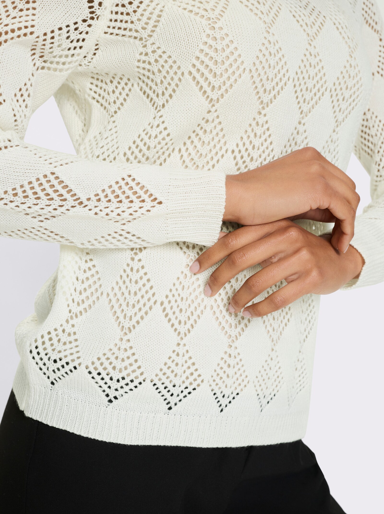 Ažúrový pulóver, pepito - svetlobéžová