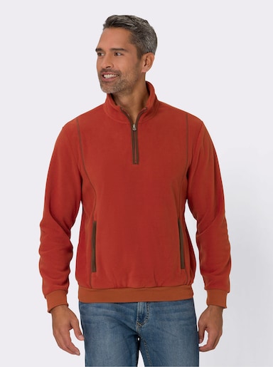 Fleece-Shirt - rostrot