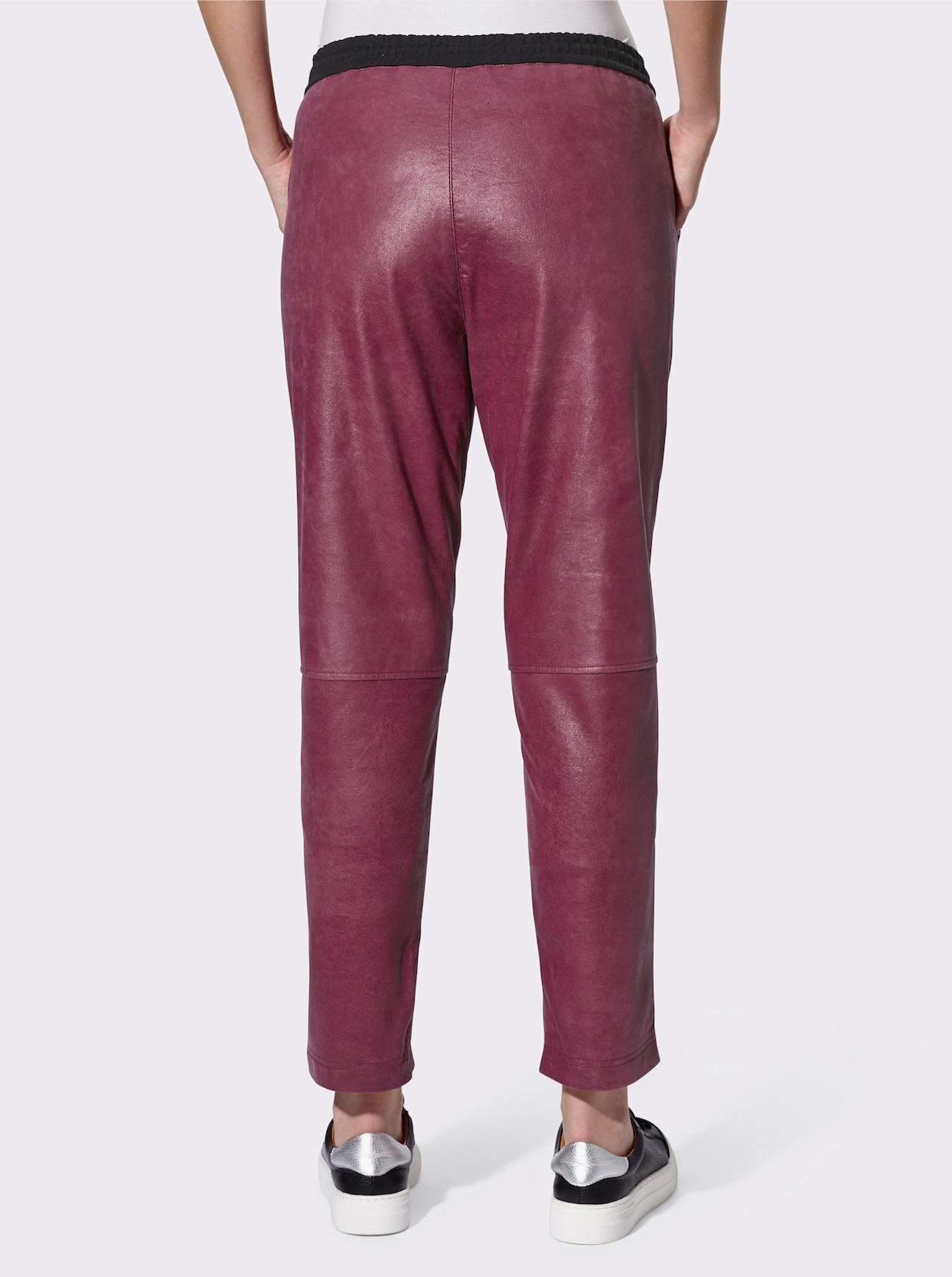 heine Leren broek - bordeaux