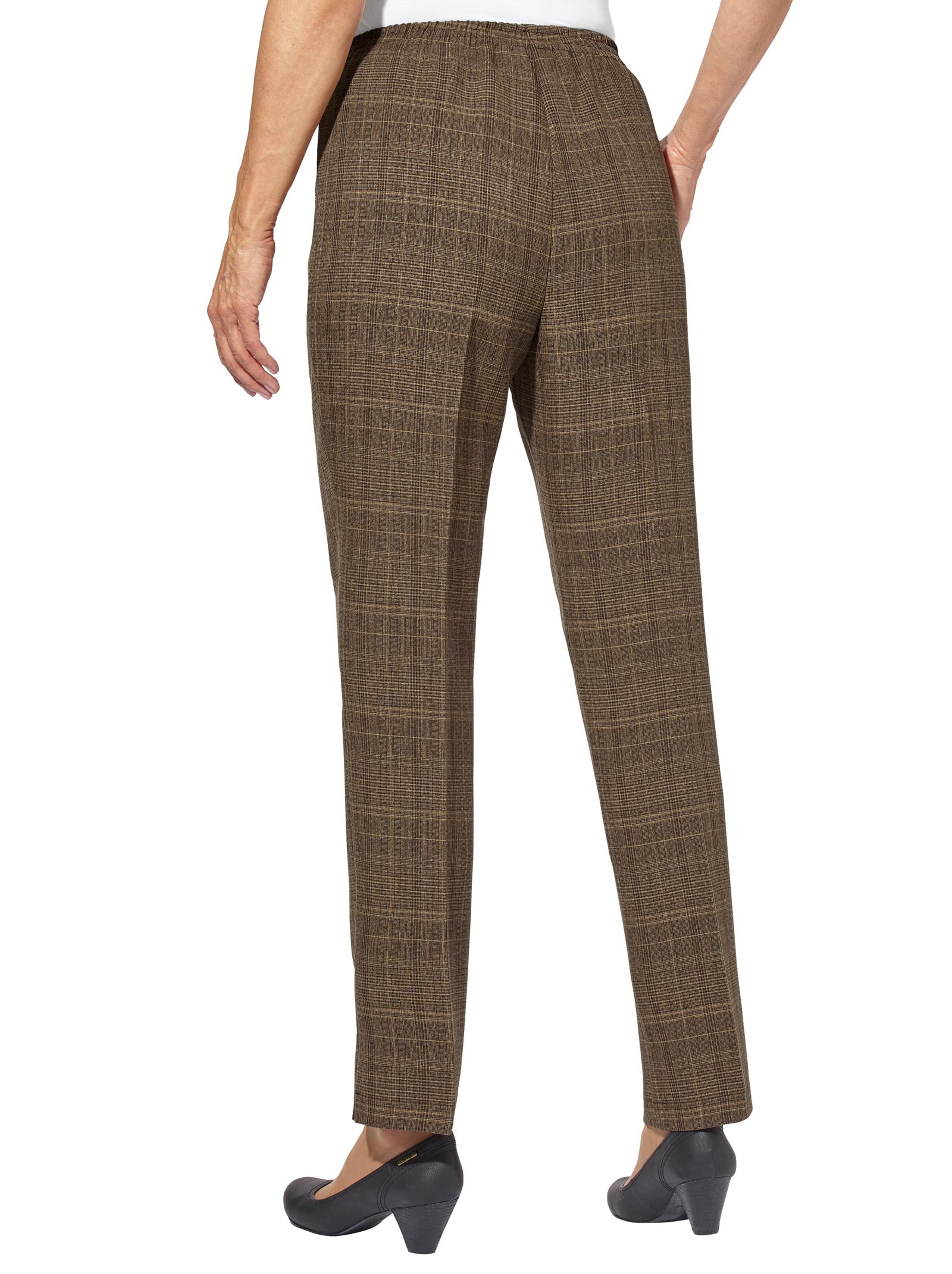 Hose - cognac-kariert