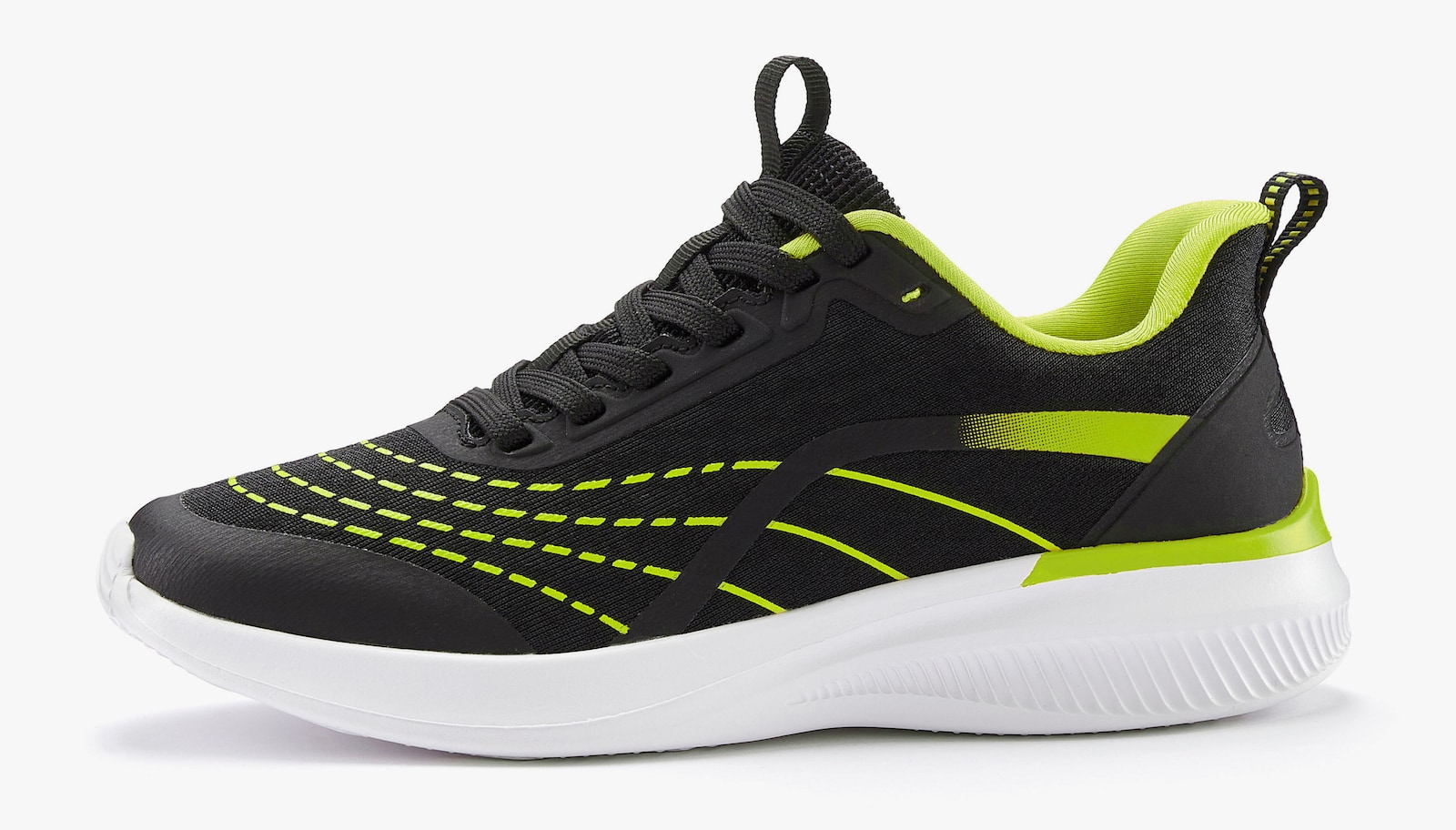 LASCANA Sneaker - schwarz/lime