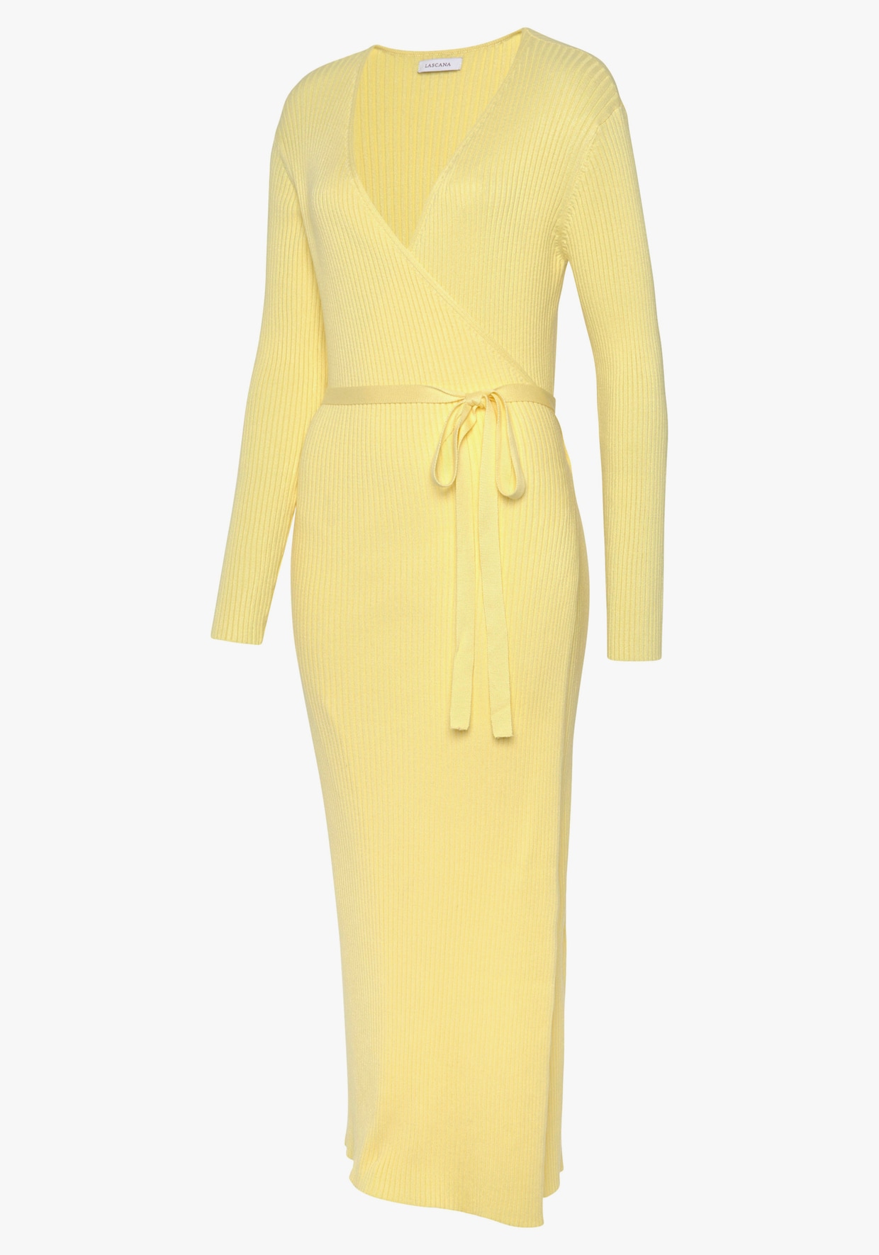 LASCANA Robe en tricot - jaune