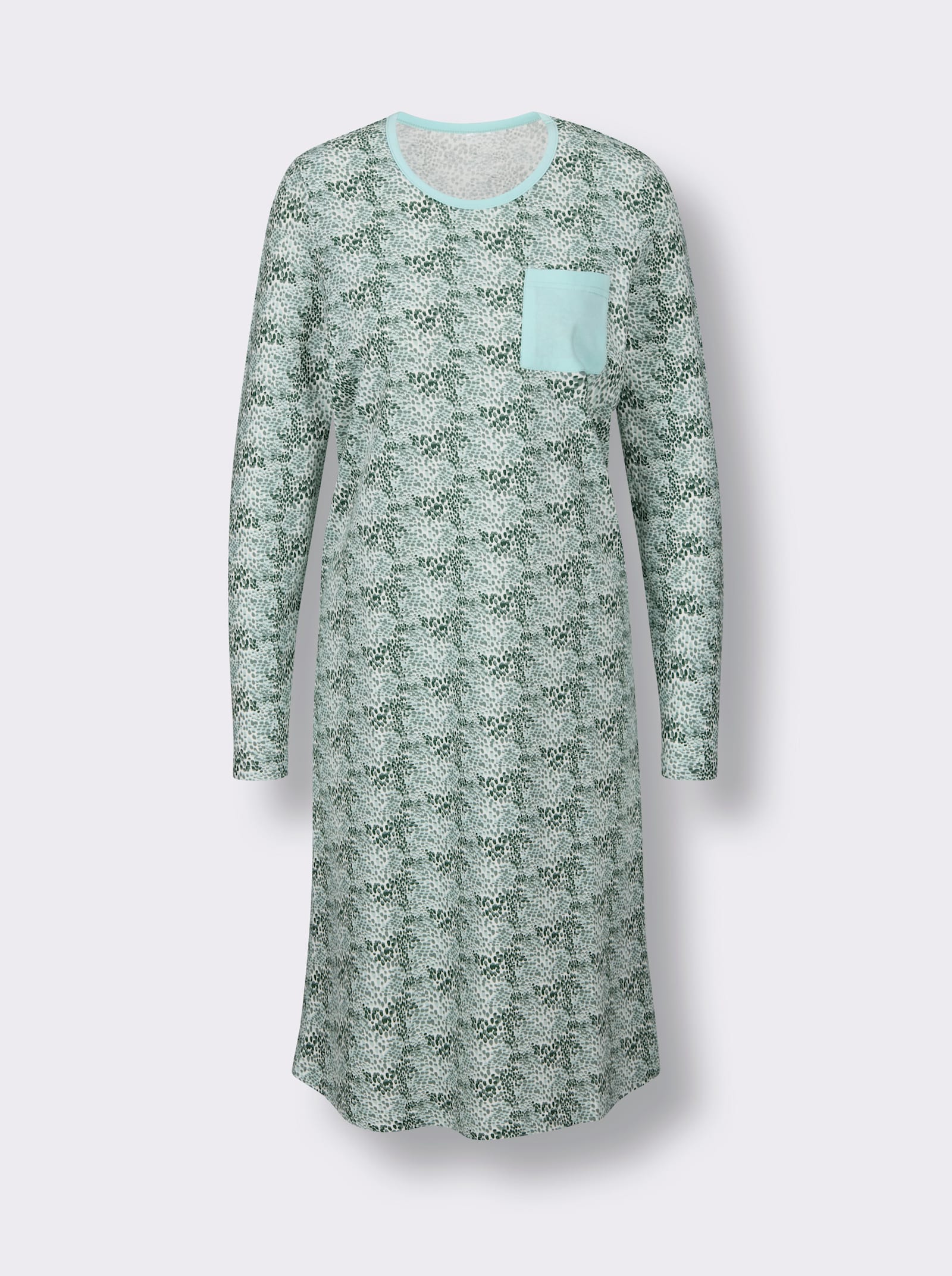 wäschepur Sleepshirts - mint-ecru-bedruckt + rosé-ecru-bedruckt