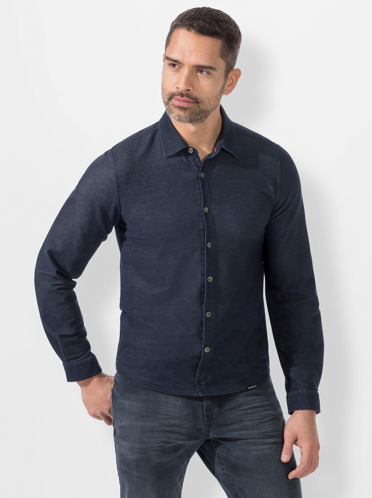 Marco Donati Langarm-Shirt - marine