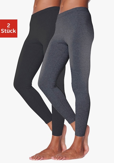 Legging - antraciet gemêleerd, zwart