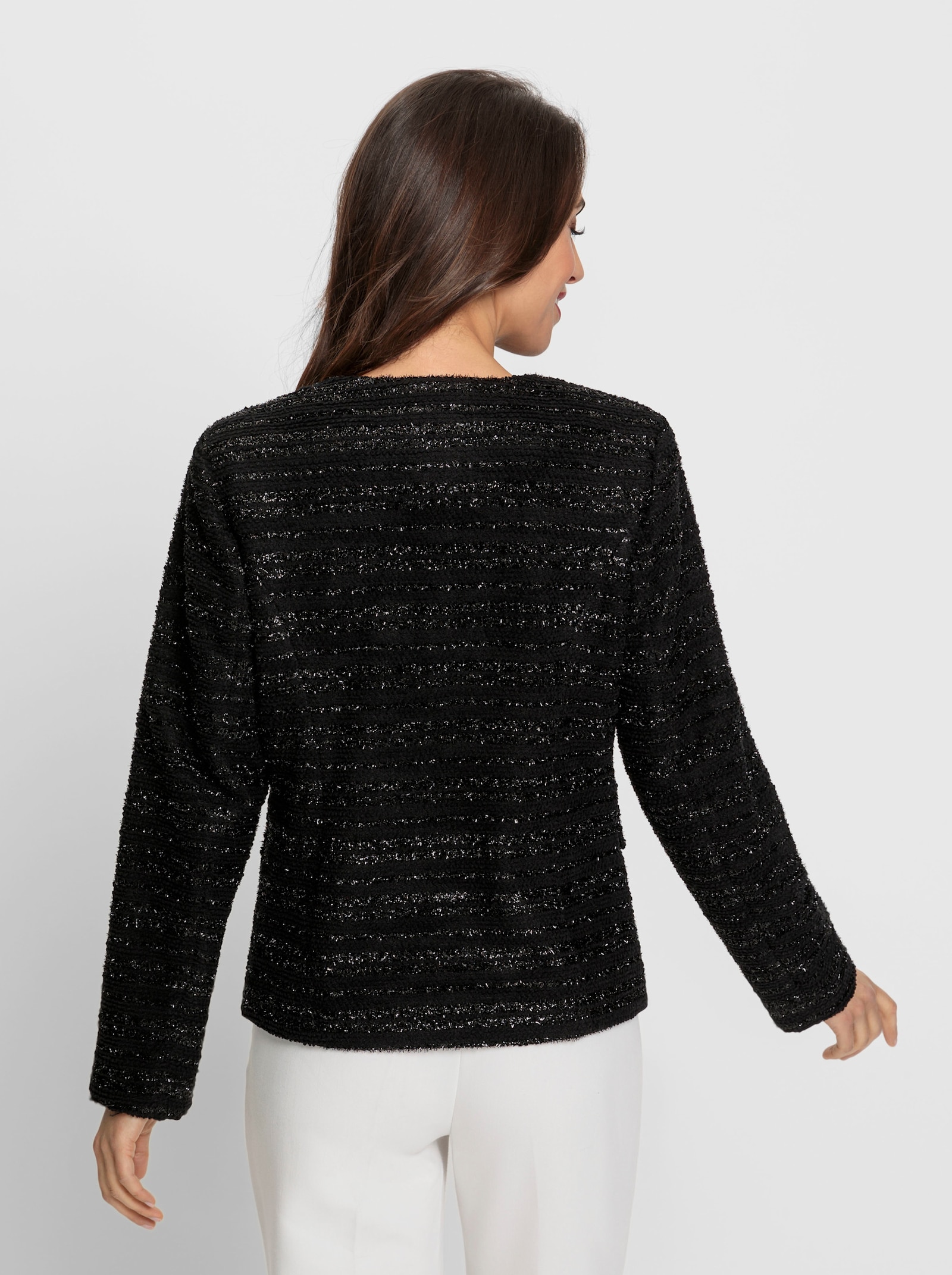 heine Jerseyblazer mit glitzerndem Effektgarn - schwarz