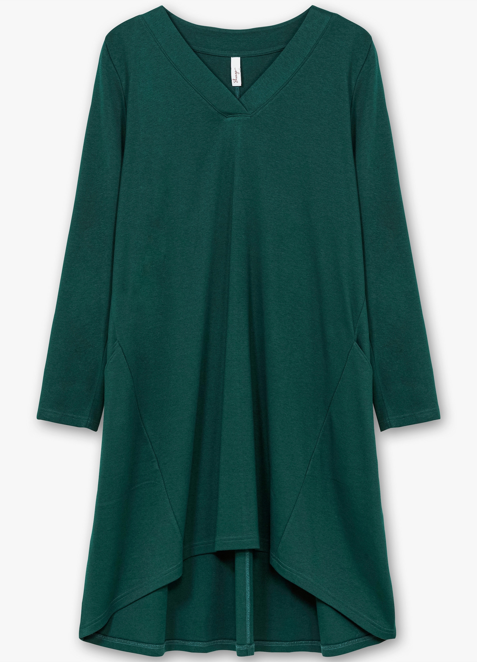 sheego Freizeitkleid mit längerem Rückteil - tiefgrün