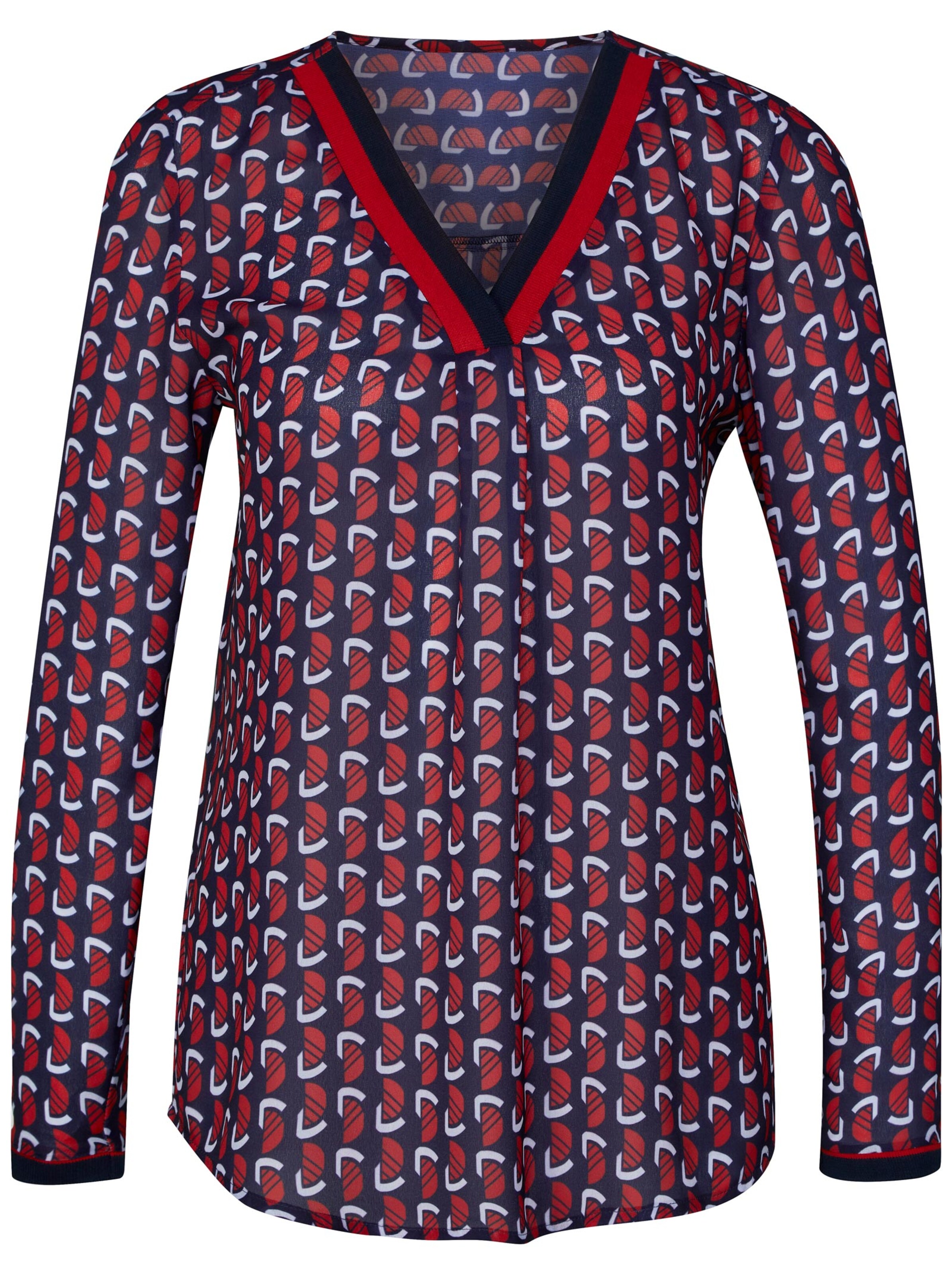 Bluse - nachtblau-bedruckt