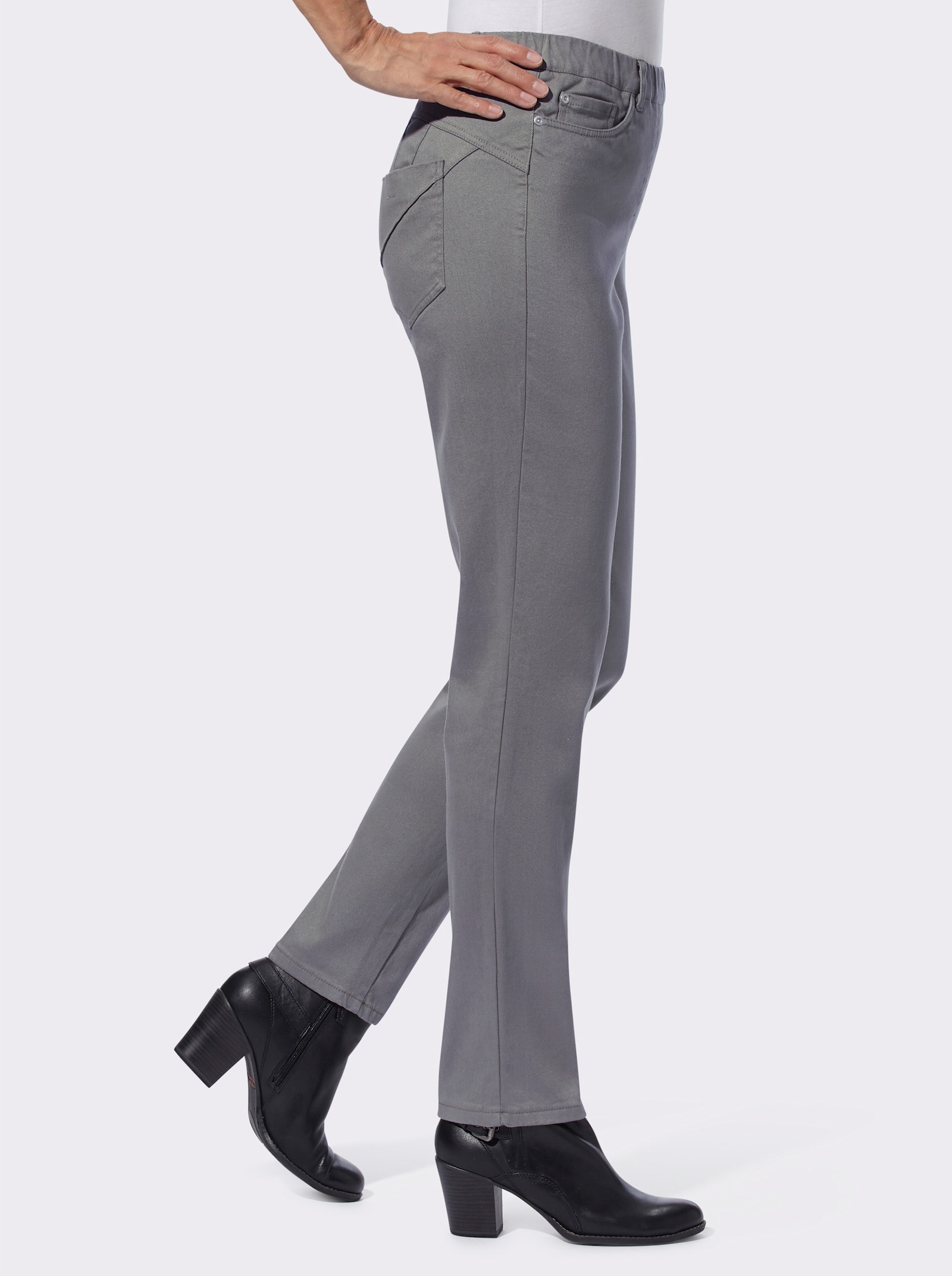 Jeans in Twill-Qualität - anthrazit