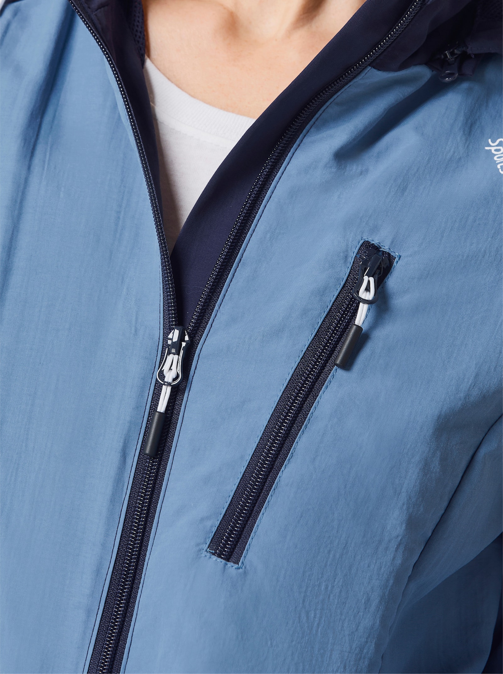 Catamaran Sports Funktionsjacke mit 1 Reißverschluss-Innentasche - mittelblau-marine