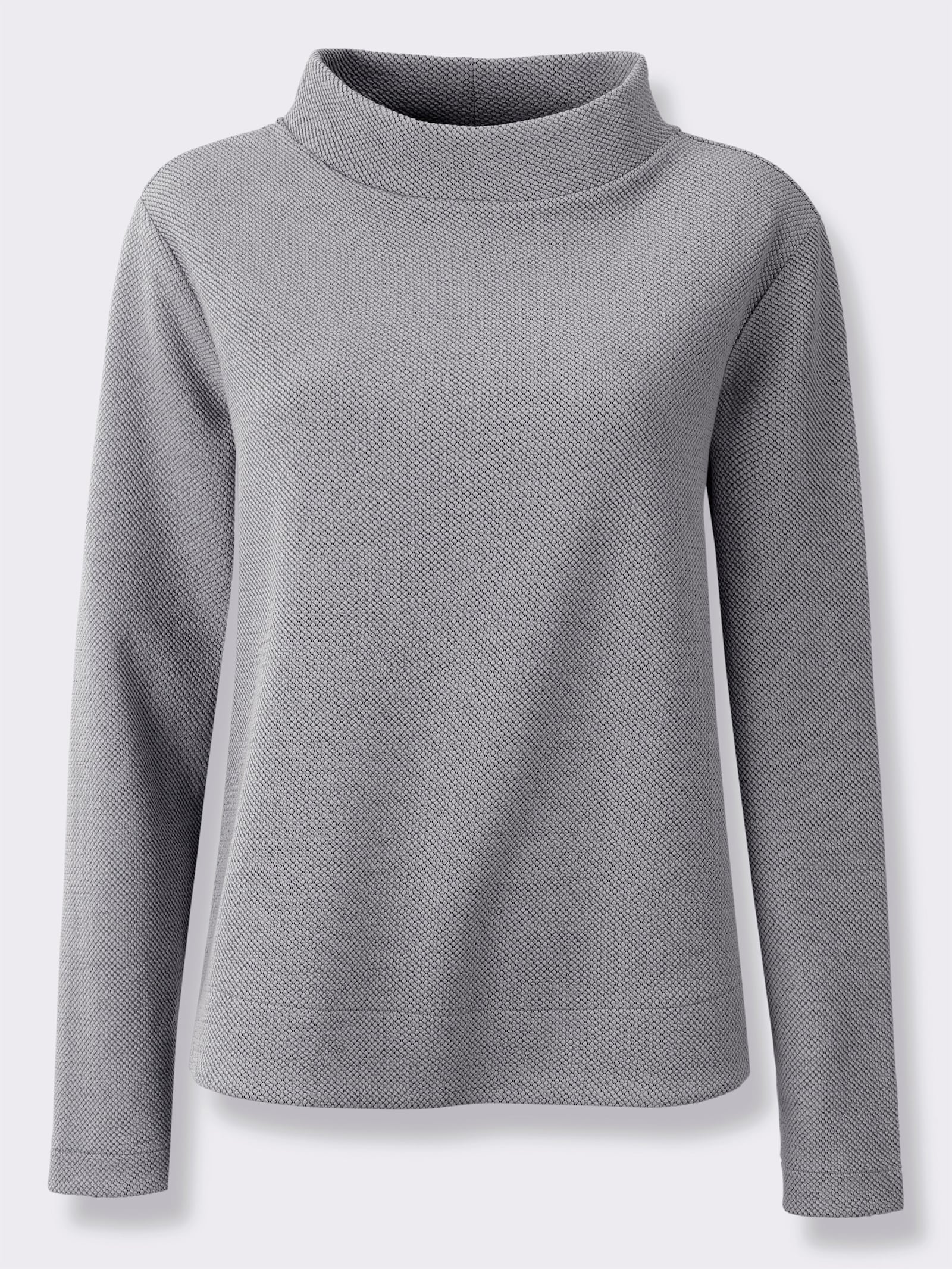 heine Sweatshirt in Melange-Optik - steingrau-meliert
