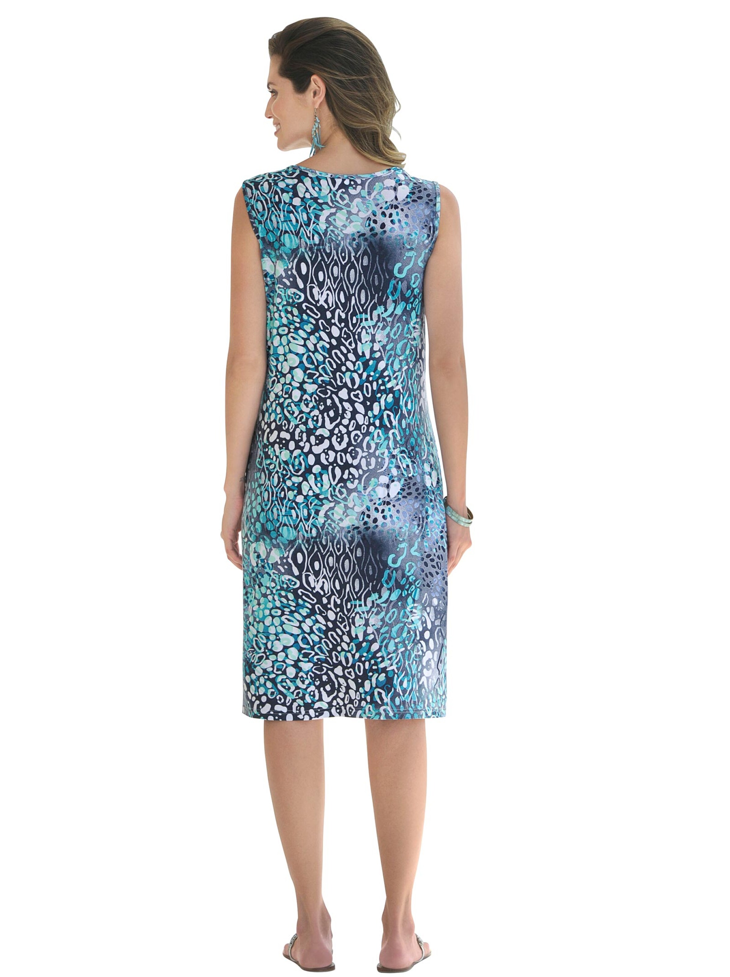 feel good Sommerkleid - marine-türkis-bedruckt