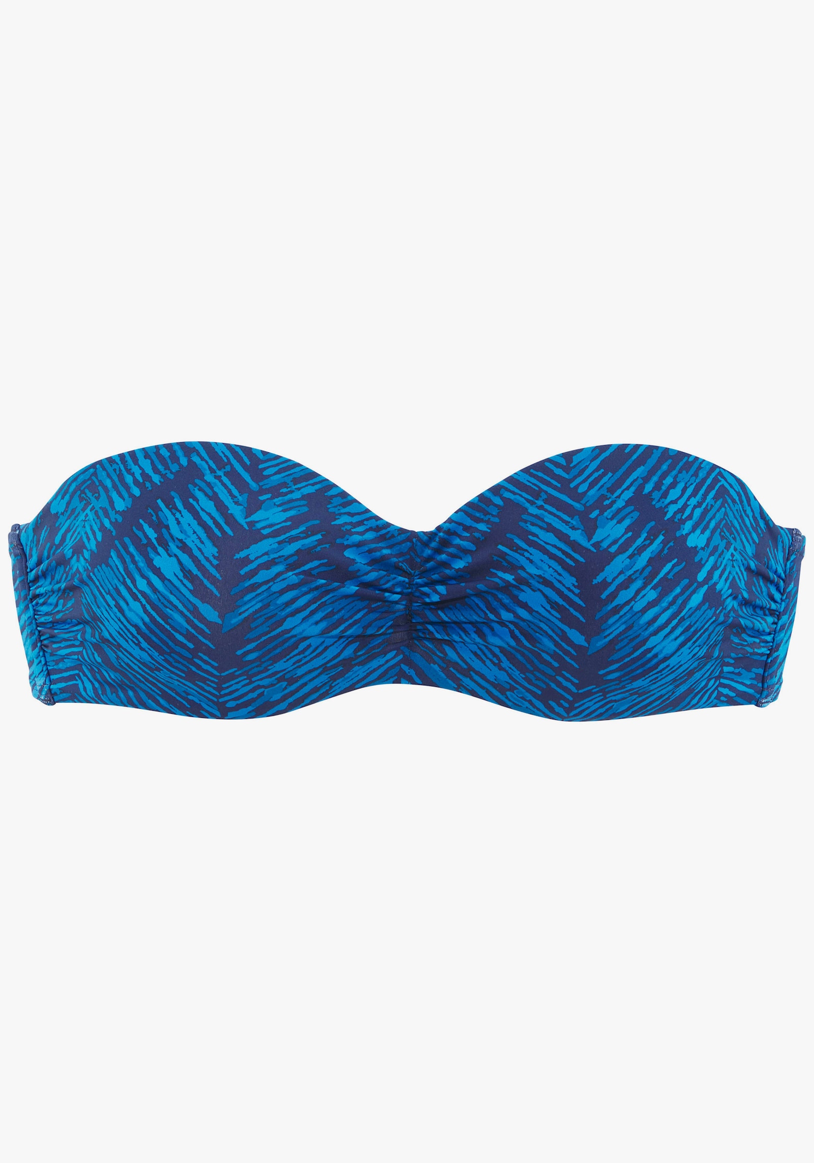 JETTE Bügel-Bandeau-Bikini-Top - marine bedruckt