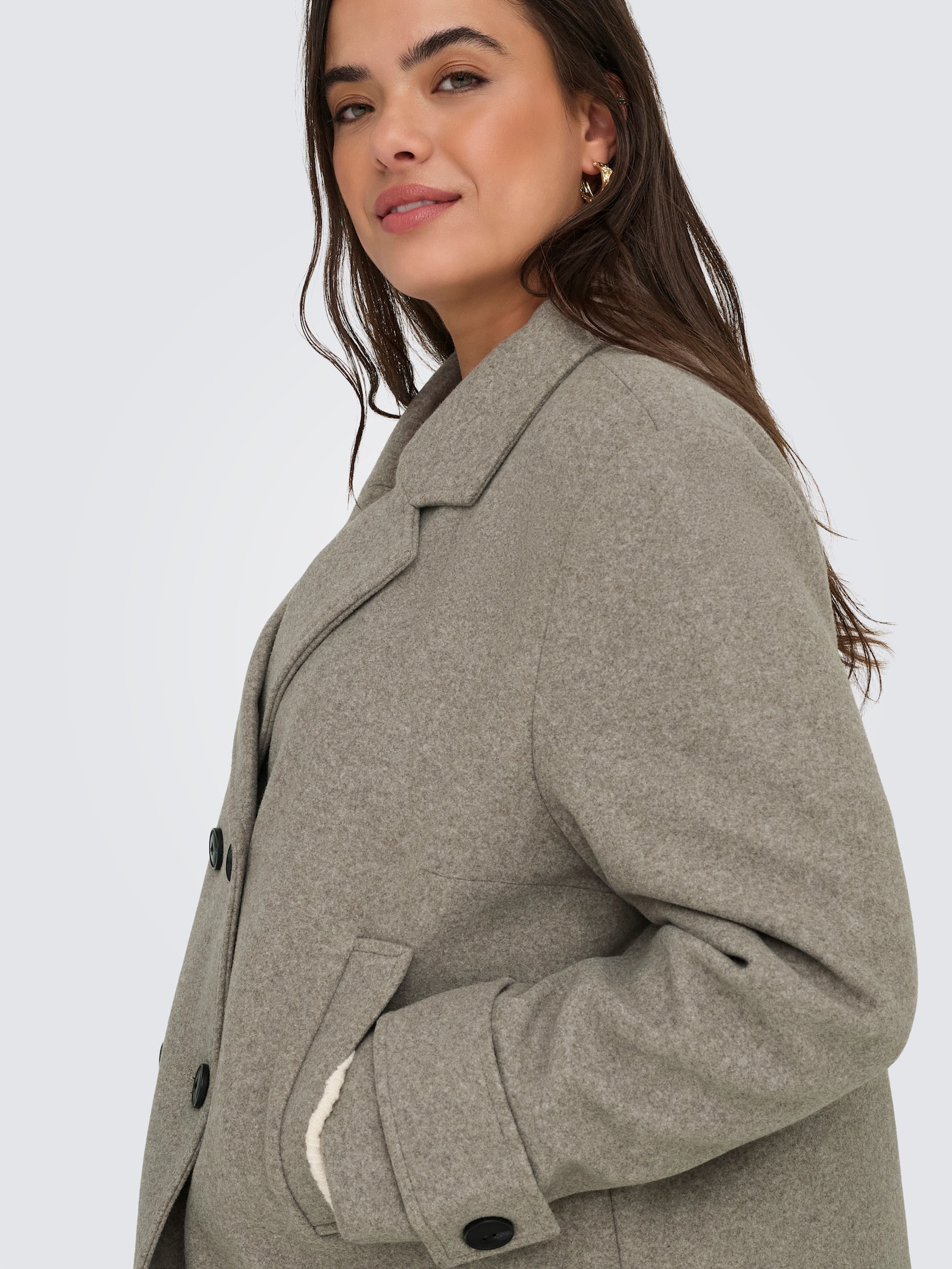 ONLY CARMAKOMA Kurzjacke - mocha meringue detail:melange