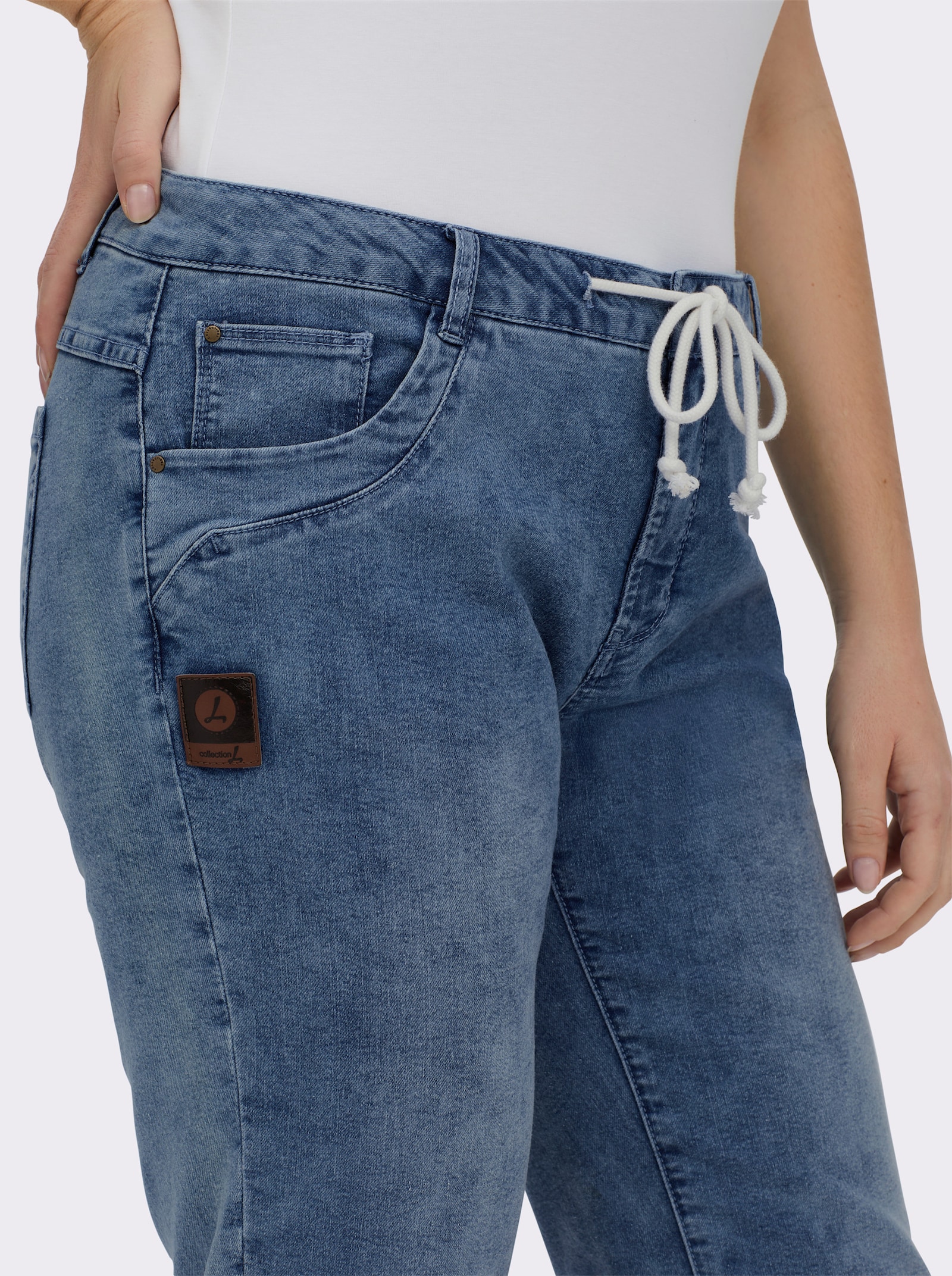 5-Pocket-Jeans in knöchellanger Schnittform - dark blue